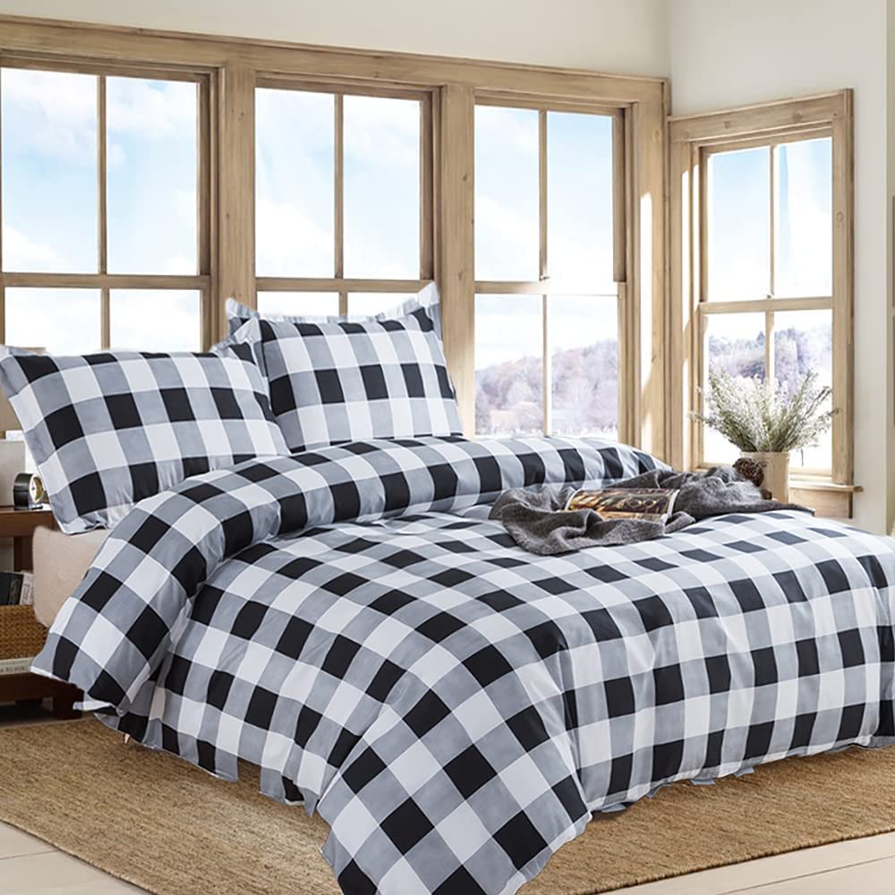 Price:$55.99 King Buffalo Check Bedding Sets Buffalo Plaid Duvet Cover Sets 3 Pieces King Size : Clothing, Shoes & Jewelry