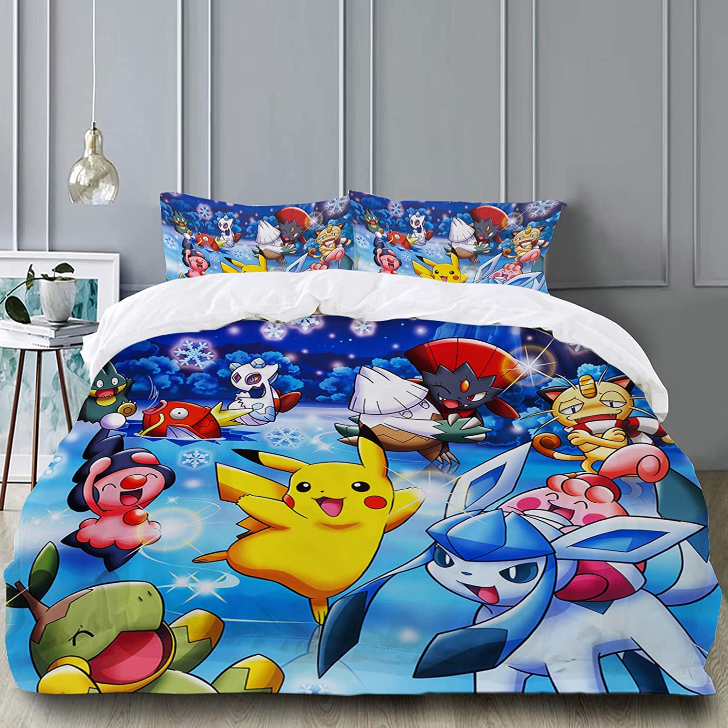 Price:$58.99 Set 3D Anime Duvet Cover Bedding Sets for Boys Kids Teens Girls, 1 Quilt Cover 2 Pillowcases, Twin Size, No Comforter : Home & Kitchen