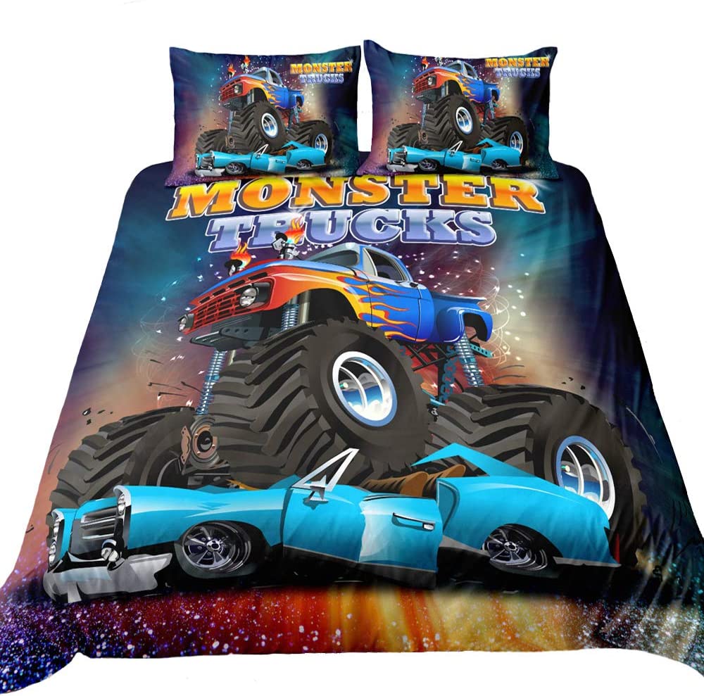 Price:$42.90 3D Bedding Set Monster Truck Home Textiles Bedclothes Duvet Cover Sets (1, Twin) : Home & Kitchen