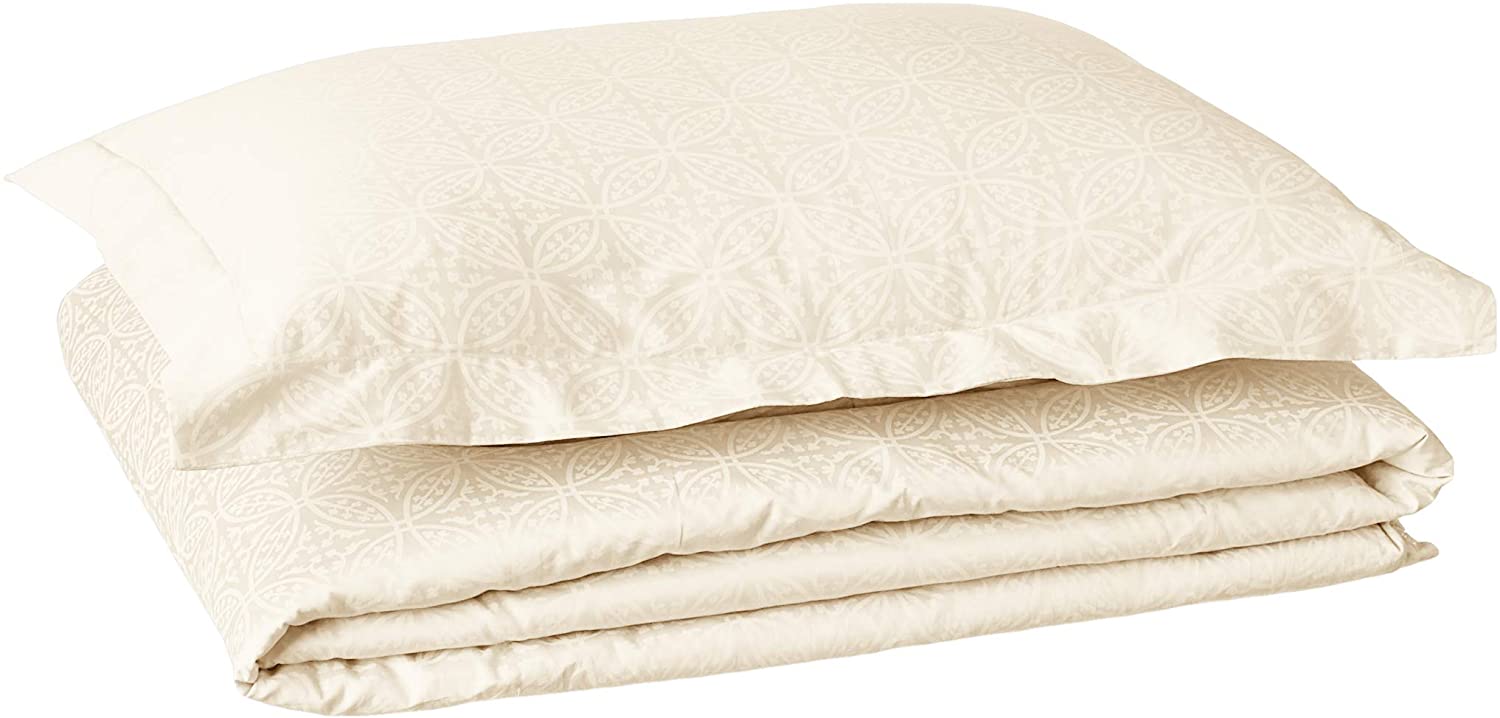 Price:$41.06 300 Thread Count Printed Duvet Set, Twin/Twin X-Large, Bone : Home & Kitchen