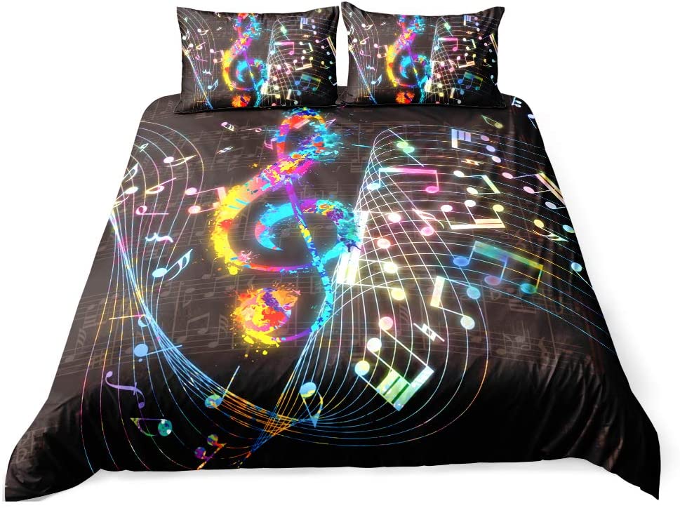 Price:$46.90 3D Bedding Set Girl Dazzle Music Home Textiles Bedclothes Duvet Cover Sets 1 Duvet Cover with 2 Pillowcases (Queen) : Home & Kitchen