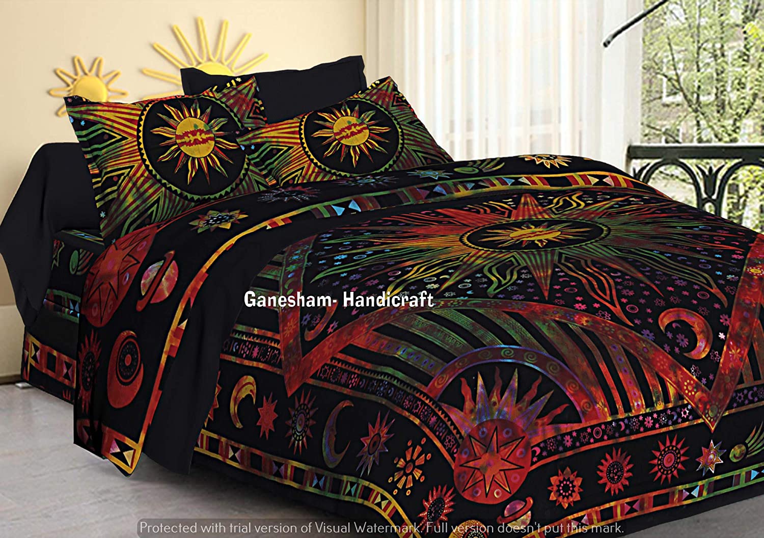 Price:$34.00 treasure Indian Mandala Duvet Cover Hippie Gypsy Cotton Bedding Boho Chic Comforter Set Home Decor Twin Size Duvet Cover Doona Cover Bed Cover Quilt Cover : Home & Kitchen