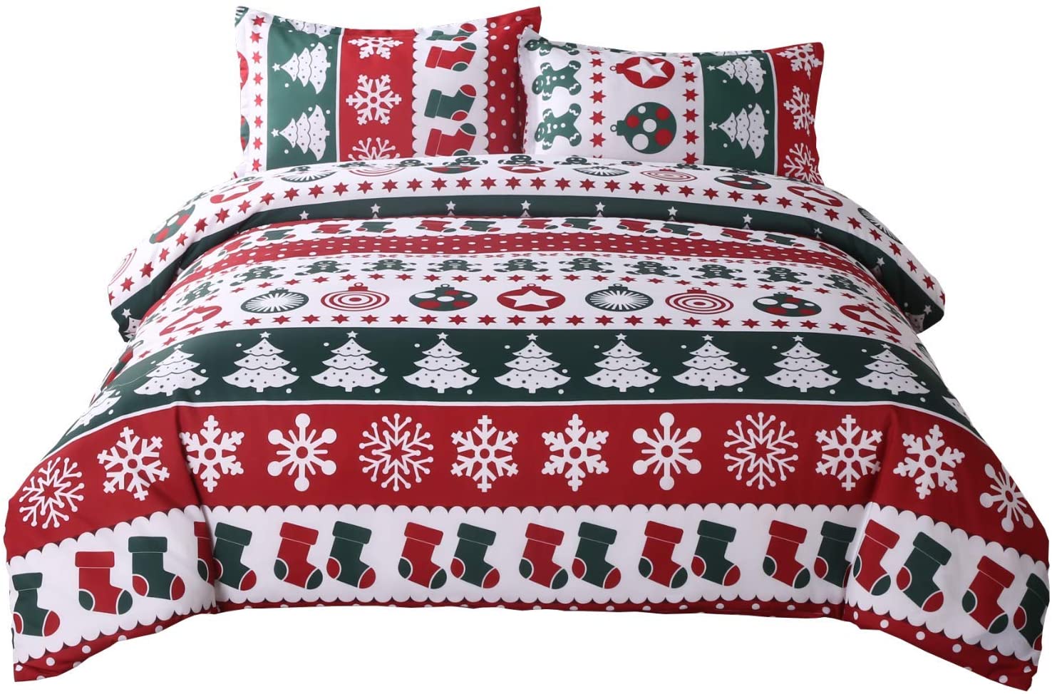 Price:$27.88 Tree Snowman Snowflake Bedding Sets Luxury Winter 2pc Warm Duvet Cover Sets Twin Size(No Comforter) : Home & Kitchen