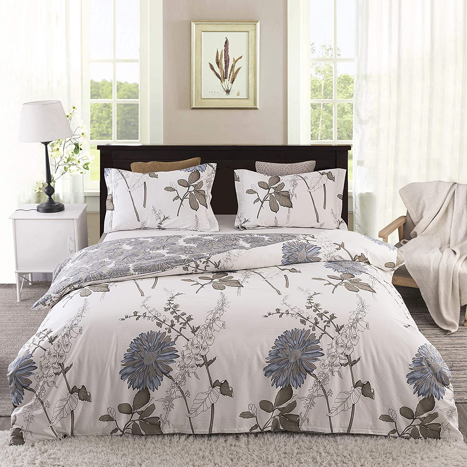 Price:$46.99 Pcs Floral Duvet Covers (13, Queen Size(90 x 90 inch)) : Home & Kitchen