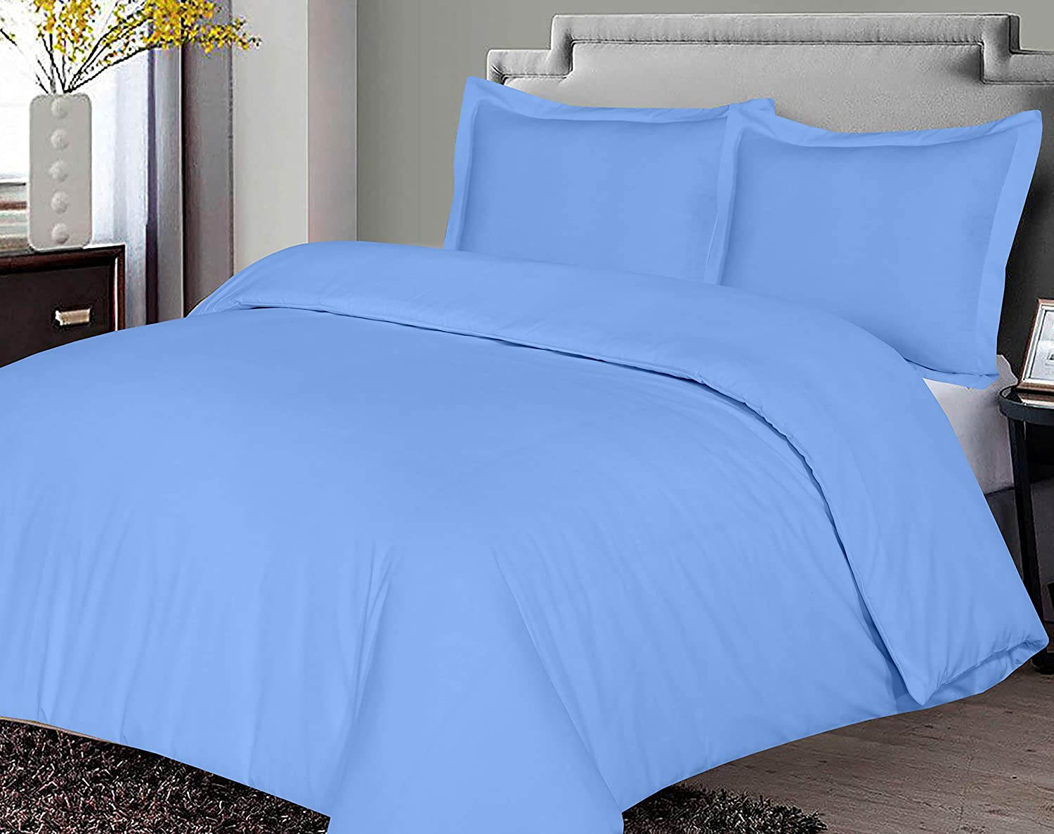 Price:$34.99 100 Percent Cotton 3 Pcs Duvet Cover Queen / Full Size are Soft, Breathable, Washable, Blue Comforter Cover, Linen bedding duvet covers with button closure. Pack of 1 Duvet Cover,2 Pillow Sham : Home & Kitchen