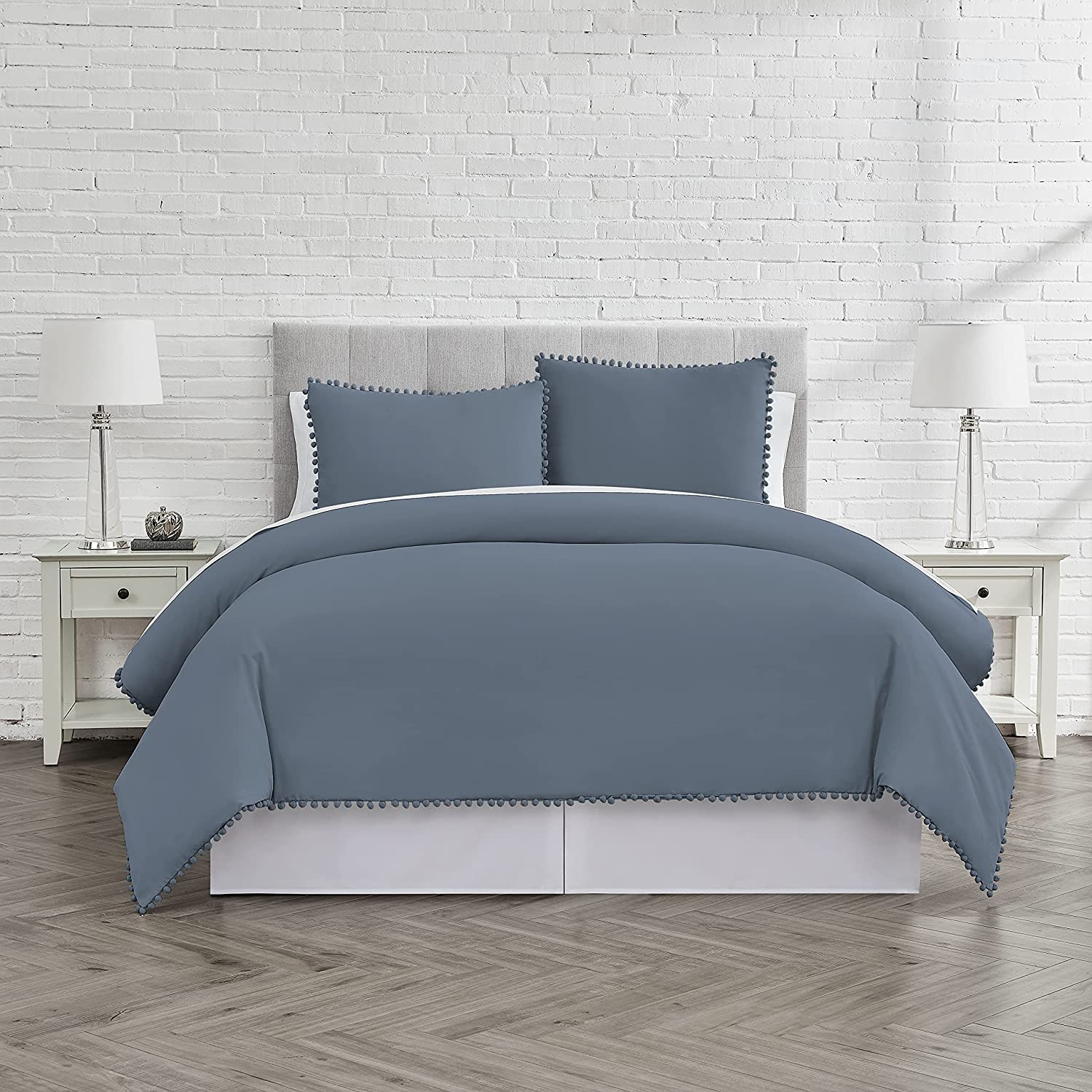 Price:$29.99 Collection - Premium Quality, Soft, Wrinkle, Fade, & Stain Resistant, Pre-Washed, Vintage Look Oversized Duvet Cover Set, King / California King, Steel Blue : Home & Kitchen