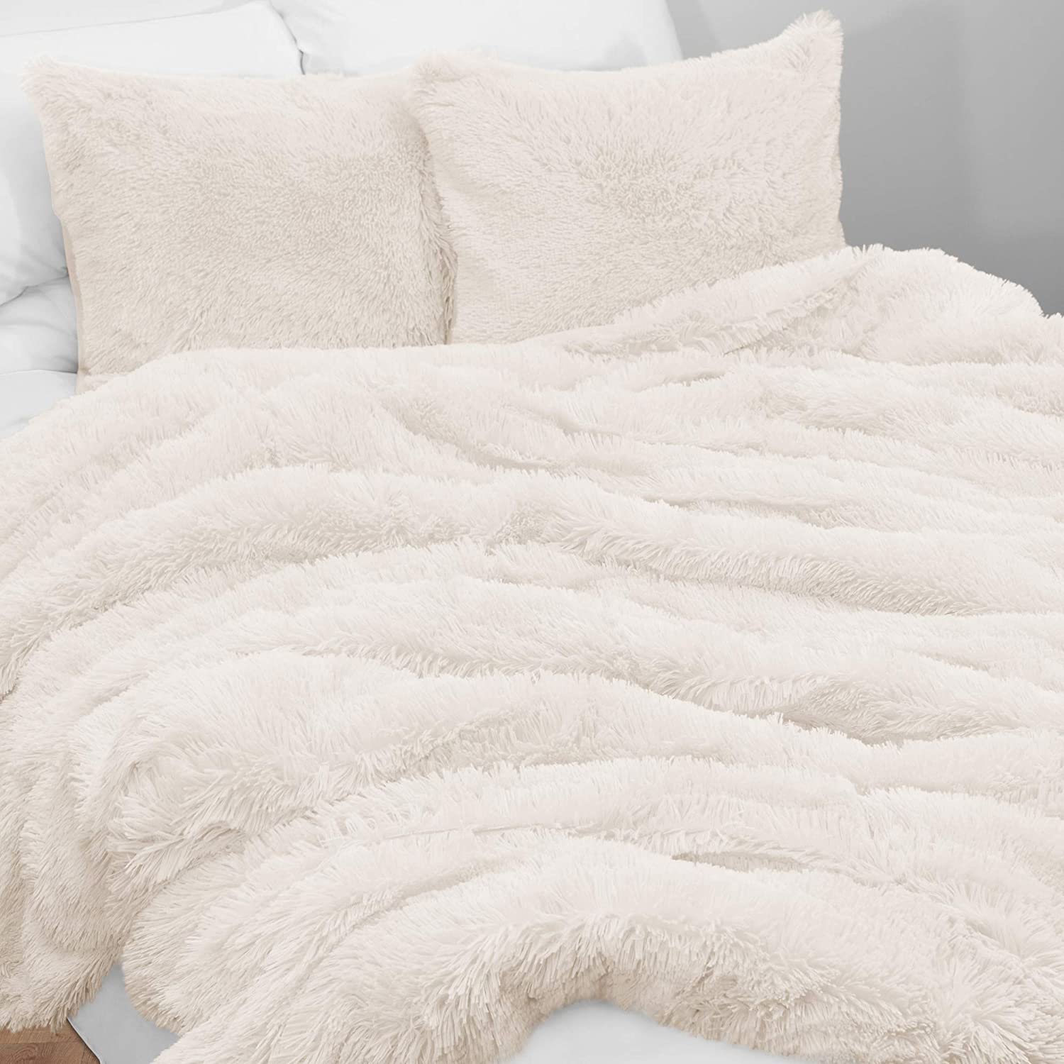 Price:$59.99 & Me Boho Off White Fuzzy Faux Fur Plush Duvet Comforter Cover and Sham 2 pc. Soft Shaggy Fluffy Twin/Twin XL Size Bedding Set Ivory Cream Luxury College Dorm Teen : Home & Kitchen