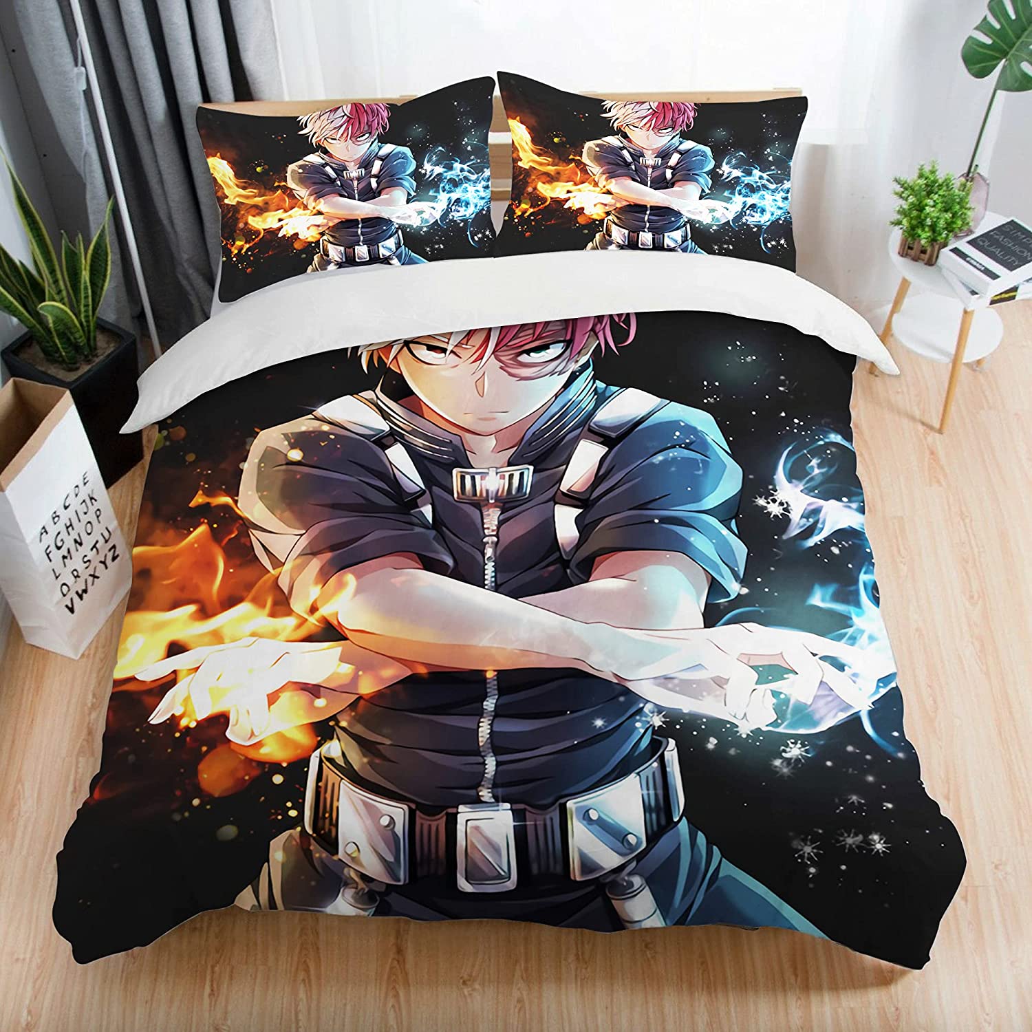 Price:$45.58 Set 3D Anime Duvet Cover Bedding Sets for Boys Kids Teens Girls, 1 Quilt Cover 2 Pillowcases, Twin Size, No Comforter : Home & Kitchen