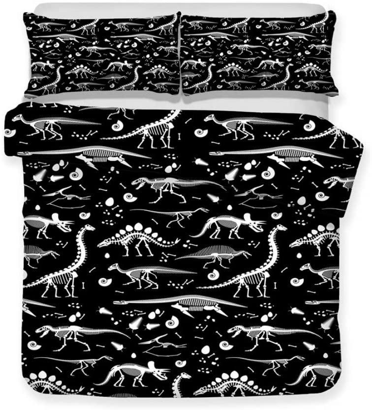 Price:$51.67 3D Bedding Set Dinosaur Print Queen Duvet Cover Bedclothes with Pillowcase Full Kingsize Quilt Cover Home Textiles for Children (US Twin) : Home & Kitchen