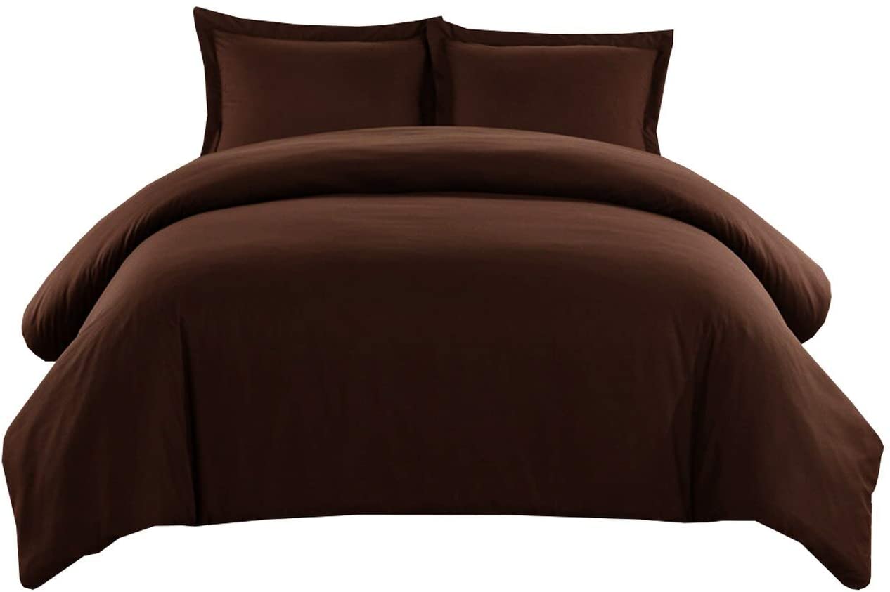 Price:$79.99 Hotel's Solid Chocolate 550-Thread-Count 3pc King/Cal-King Duvet-Cover 100-Percent Cotton, Sateen Solid : Home & Kitchen