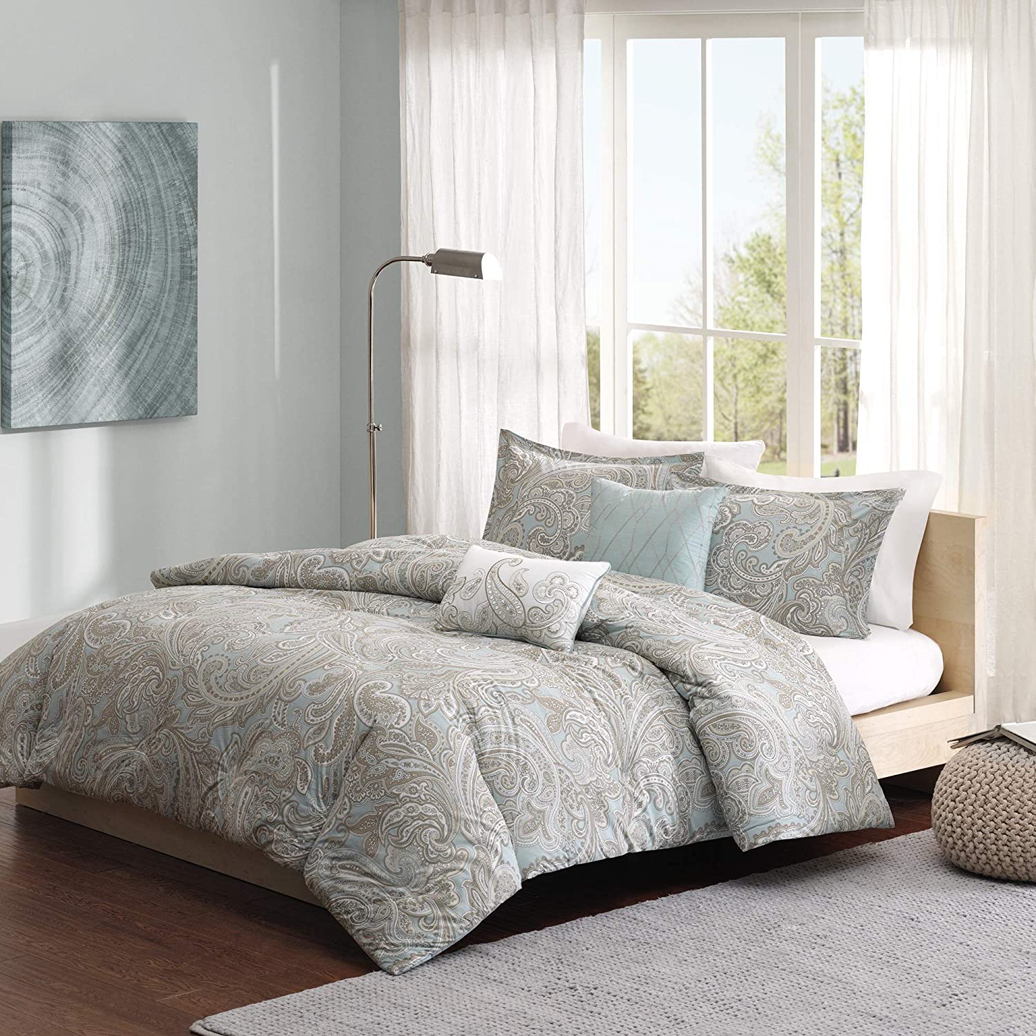 Price:$87.00 Park Pure Duvet&Duvet Set, King/California King (104 in x 92 in), Blue : Home & Kitchen