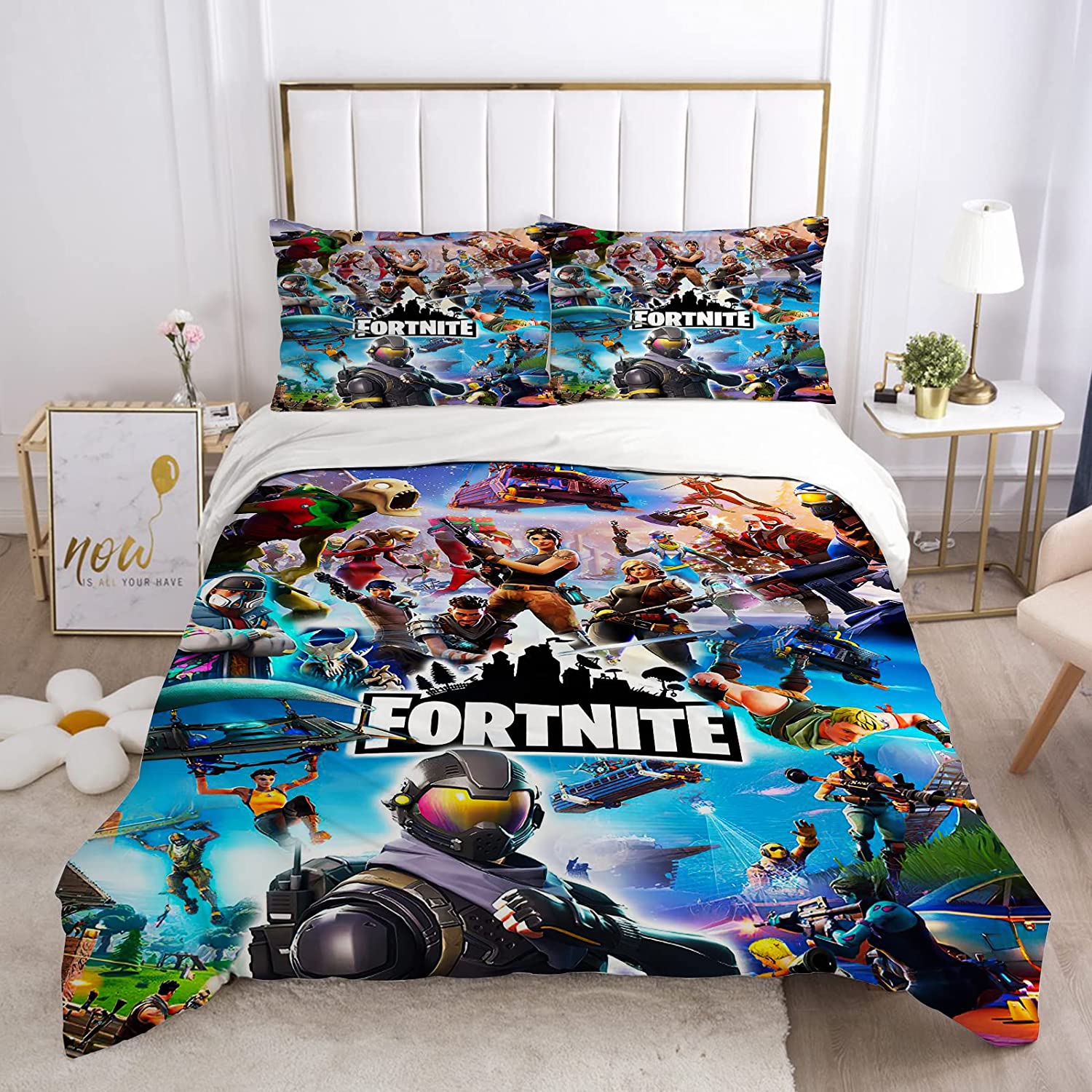 Price:$58.99 Set 3D Gamer Duvet Cover Bedding Sets for Boys Kids Teens Girls, 1 Quilt Cover 2 Pillowcases, Twin Size, No Comforter : Home & Kitchen