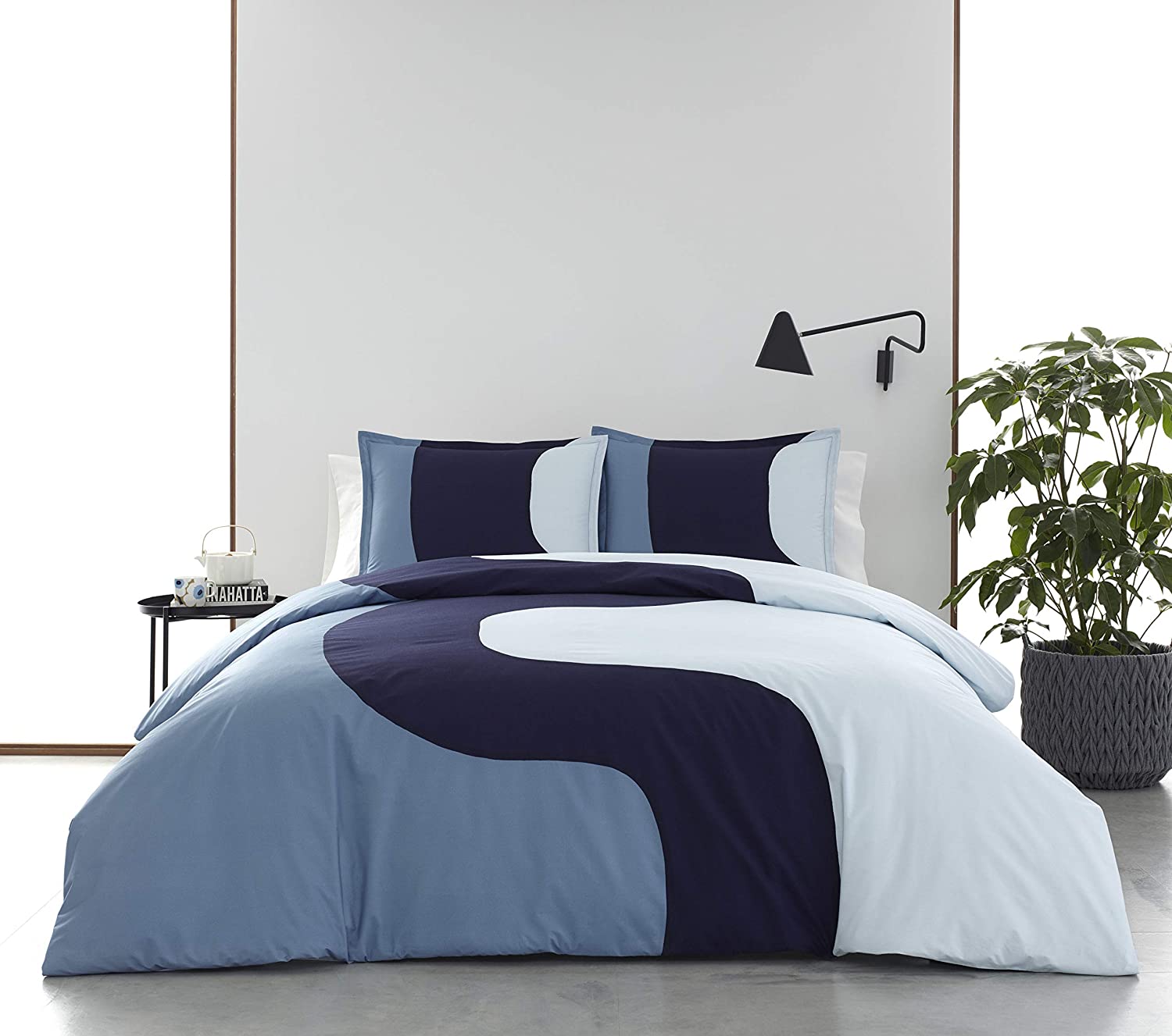 Price:$179.99 Seireeni Cotton Blue Duvet Cover Set, Queen : Home & Kitchen