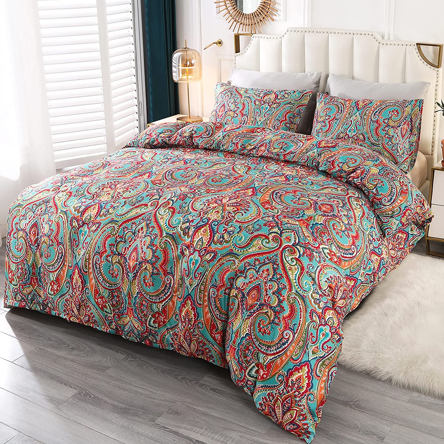 Price:$82.99 Style Paisley 3-Piece Bedding Duvet Cover Set with Pillow Cases (Style3, King) : Home & Kitchen