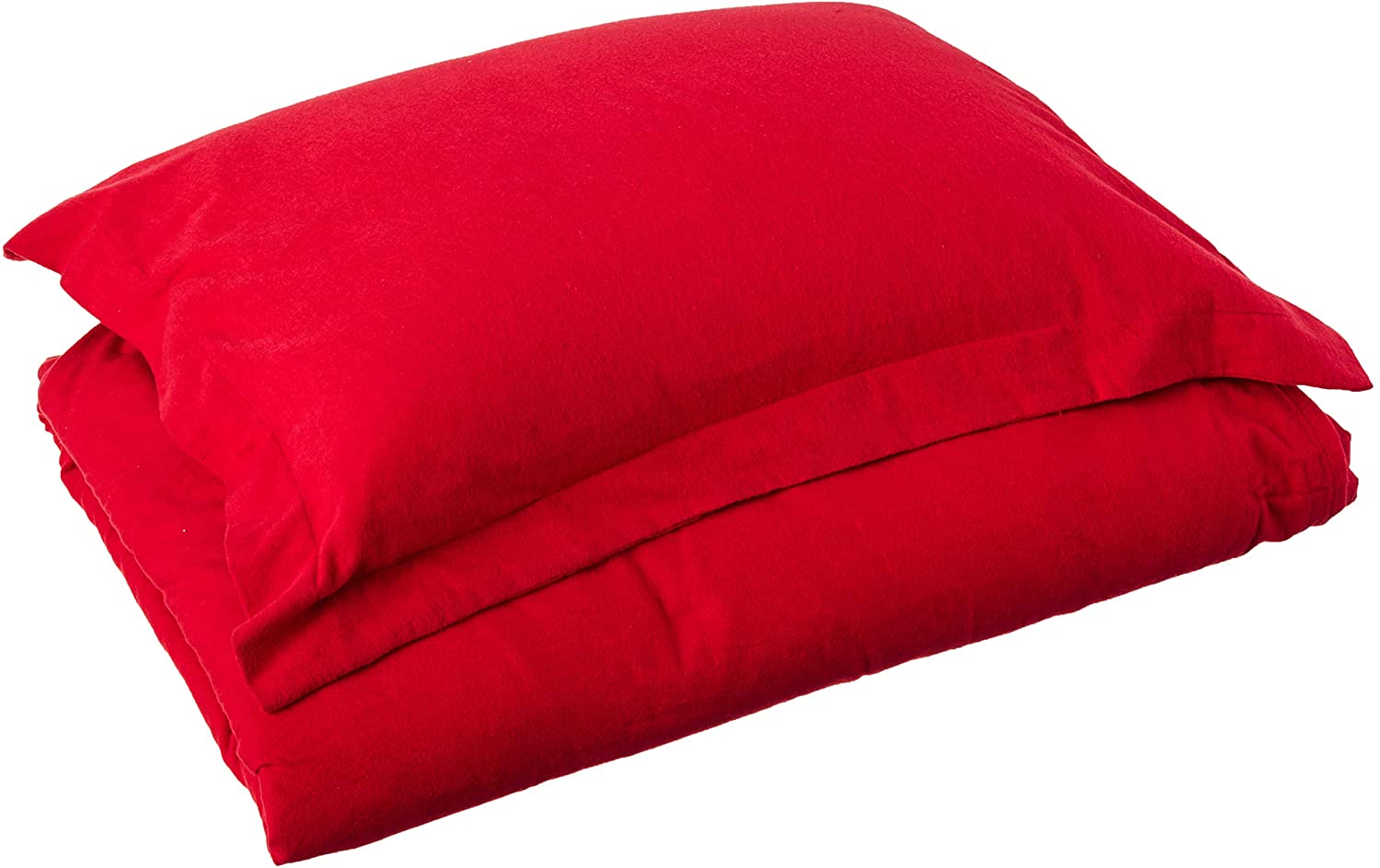 Price:$43.99 Flannel Oversized Duvet Set, Twin, Rococo Red : Home & Kitchen