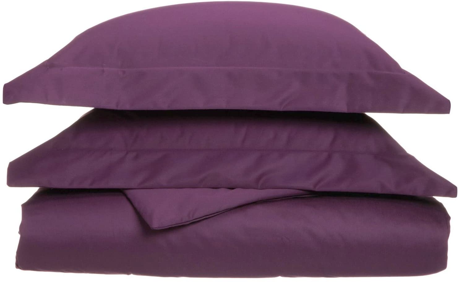 Price:$70.62 Blend 1000 Thread Count, Soft, Wrinkle Resistant, 3-Piece King/California King Duvet Cover Set Solid, Plum : Home & Kitchen
