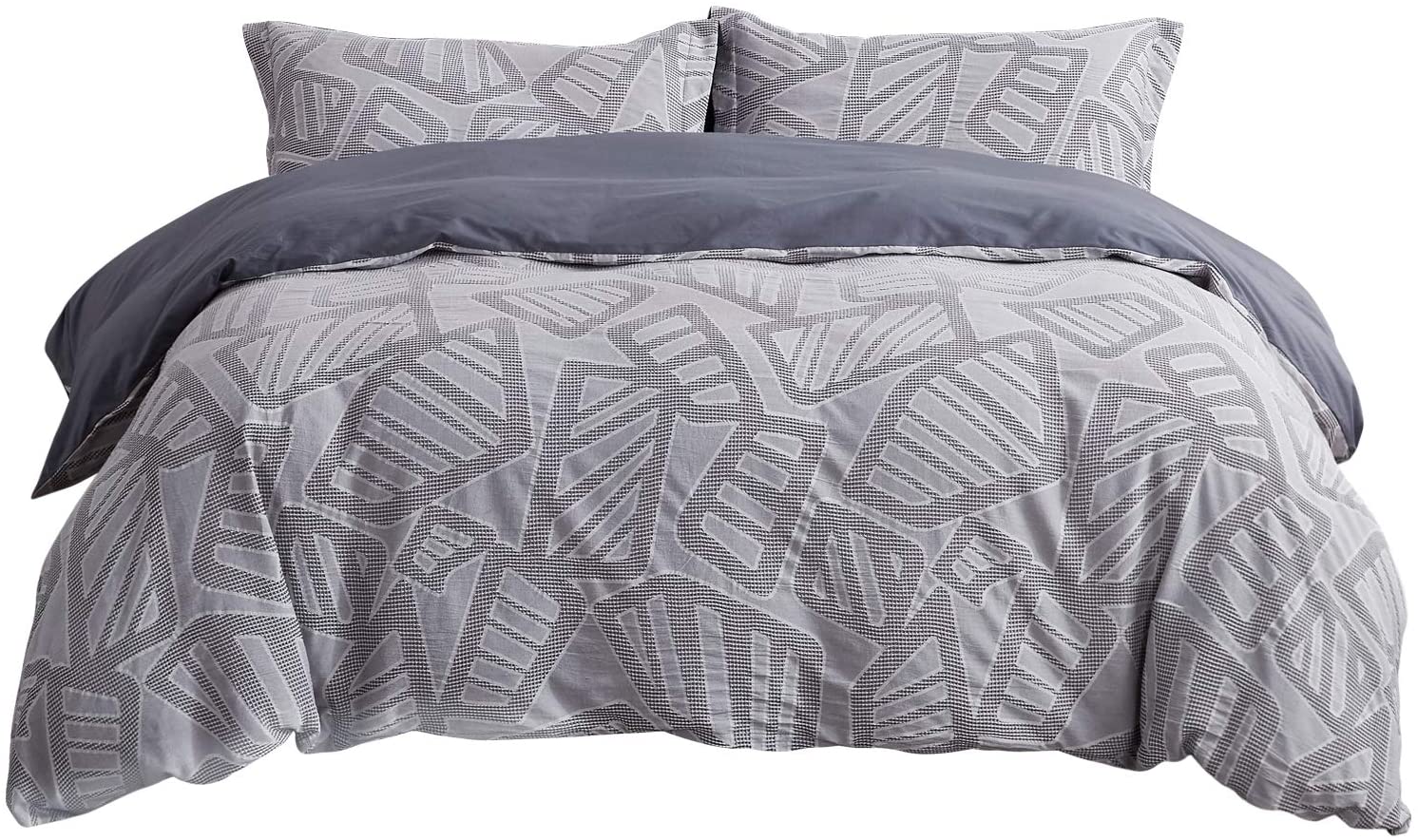 Price:$36.00 Cotton Waffle Duvet Cover Set - Txtured Yarn Dyed Bedding - 3PCS - King - Grey : Home & Kitchen