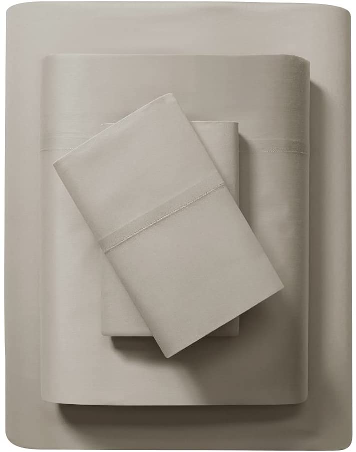 Price:$295.00 Parker 100% Organic Cotton Super-Soft Bed Sheet Set with Pillowcases, Fair Trade & GOTS Certified Cotton (Cozy Silver, King) : Home & Kitchen