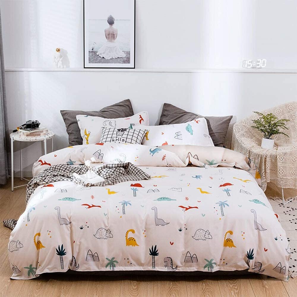 Price:$21.99 Twin Size Duvet Cover Set for Kids Boys Children Bedding Sets Beige Soft Micorfiber Comforter Cover Zipper Closure Bedding Collection, 2 Piece Beige : Home & Kitchen