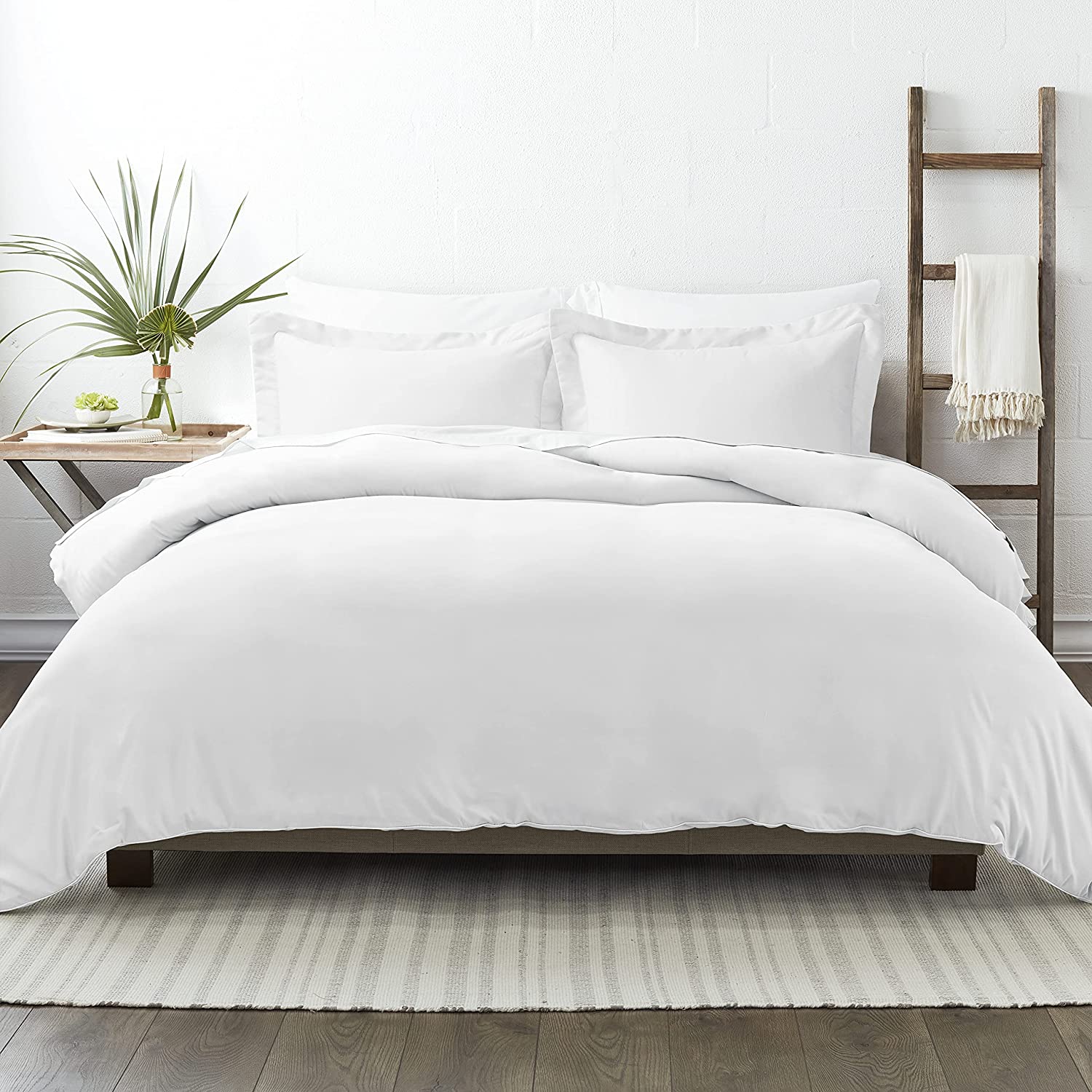 Price:$21.80 Cameron Duvet Cover Set, Twin, White : Home & Kitchen