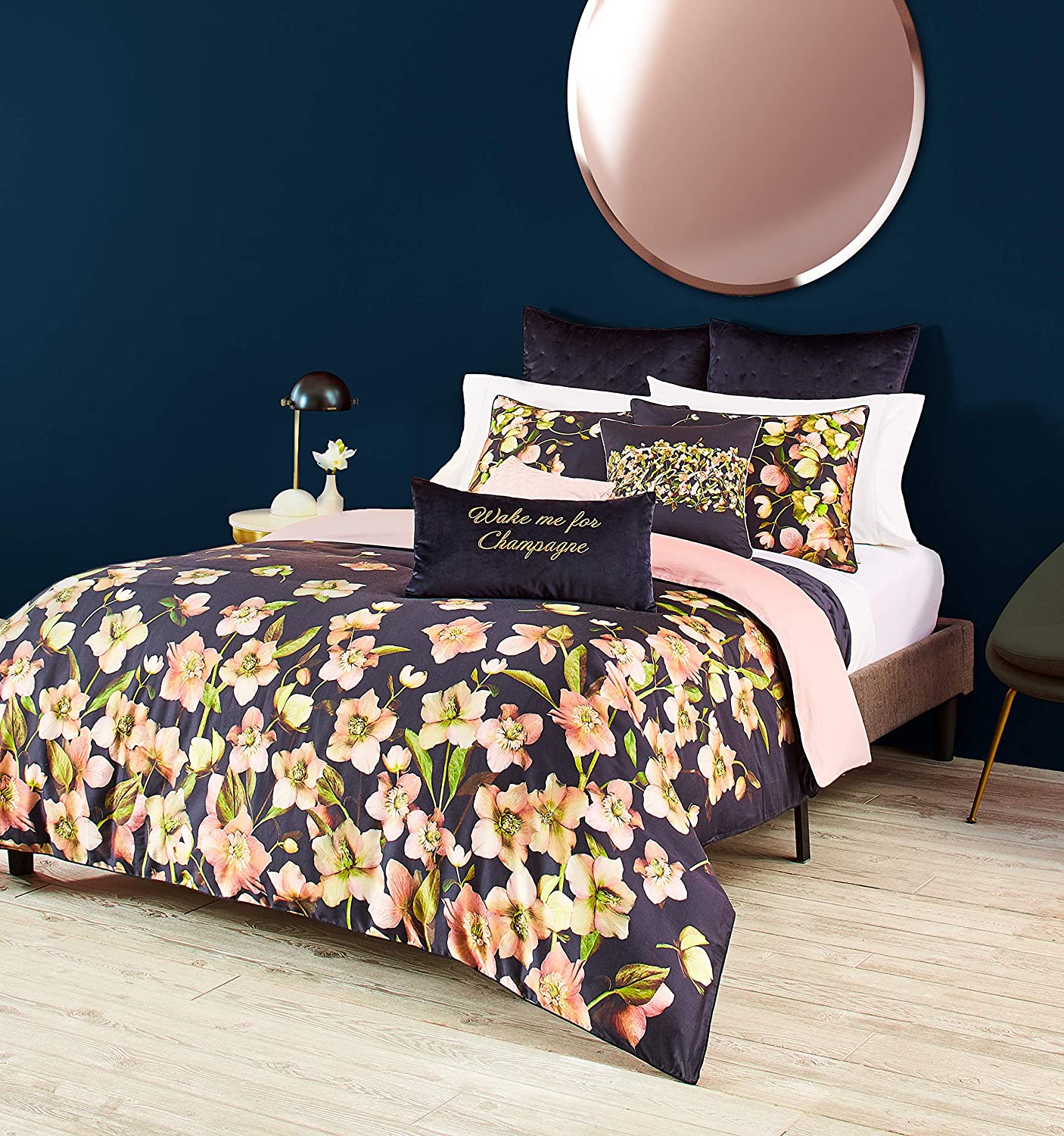 Price:$125.30 Baker Aboretum Cotton 2 Piece Set with Shams, Twin, Navy Duvet : Everything Else