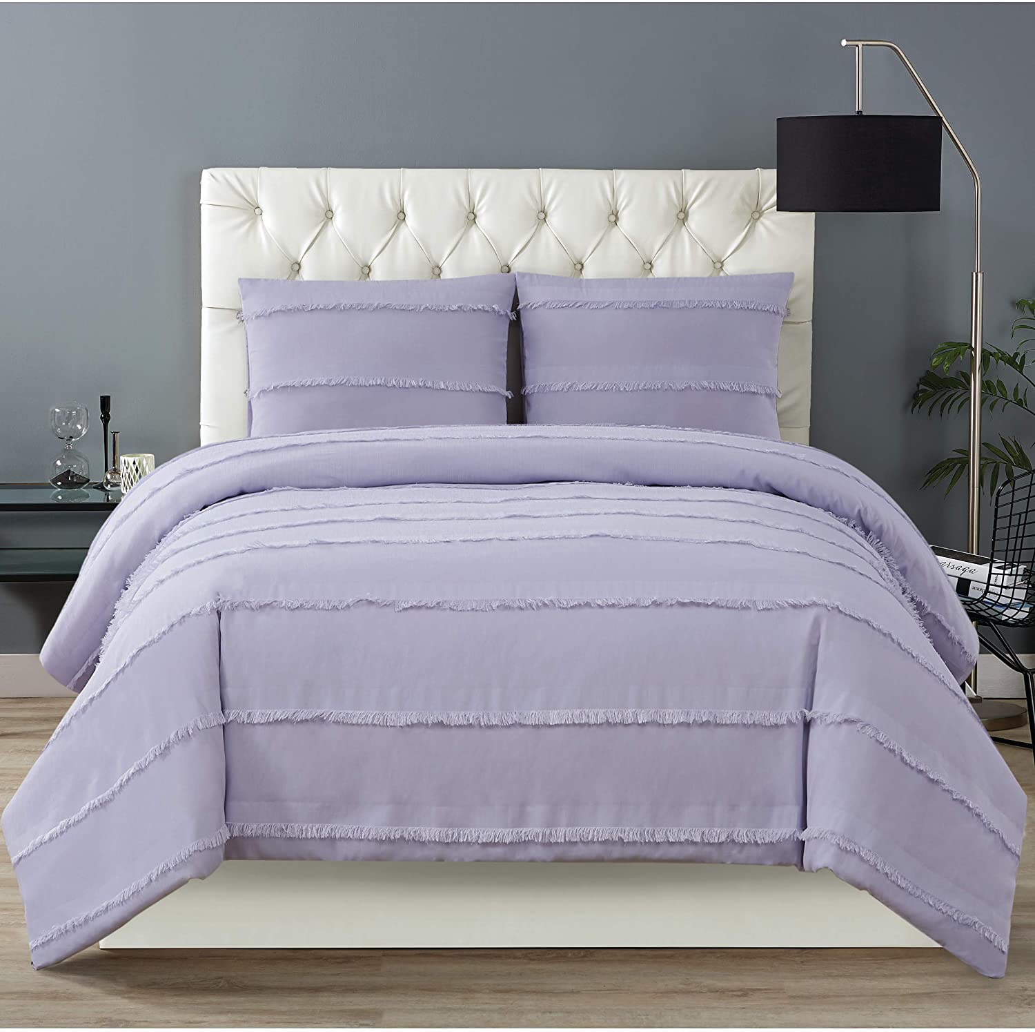 Price:$83.02 Siriano 2019 Fall Patterns Duvet Set, Full/Queen, Kristen Lavender : Home & Kitchen