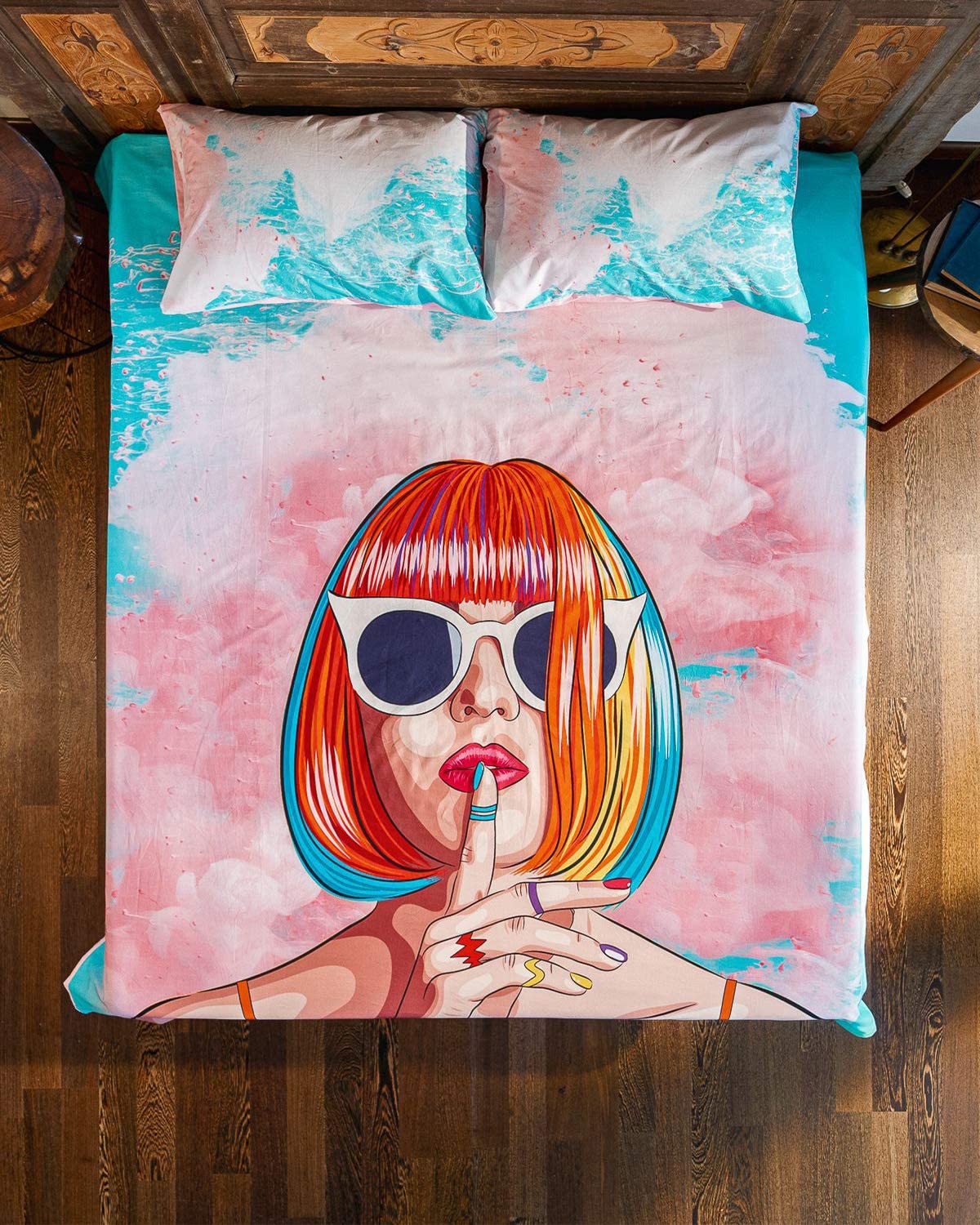 Price:$59.90 Please 100% Cotton Woman Themed Duvet Cover Set, Full/Queen Size Bedding Set, Duvet Cover and 2 Pillowcases, (3 Pieces) : Home & Kitchen
