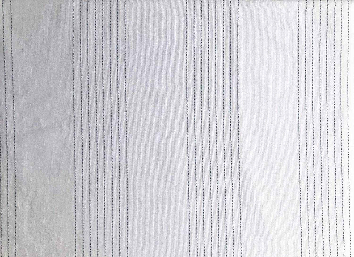 Price:$119.76 Portugal 3pc Duvet Cover Set Textured Threaded Stripes in Dark Gray Thread on White Comforter Quilt Cover 100% Cotton Luxury - Pinstripe (Queen) : Home & Kitchen