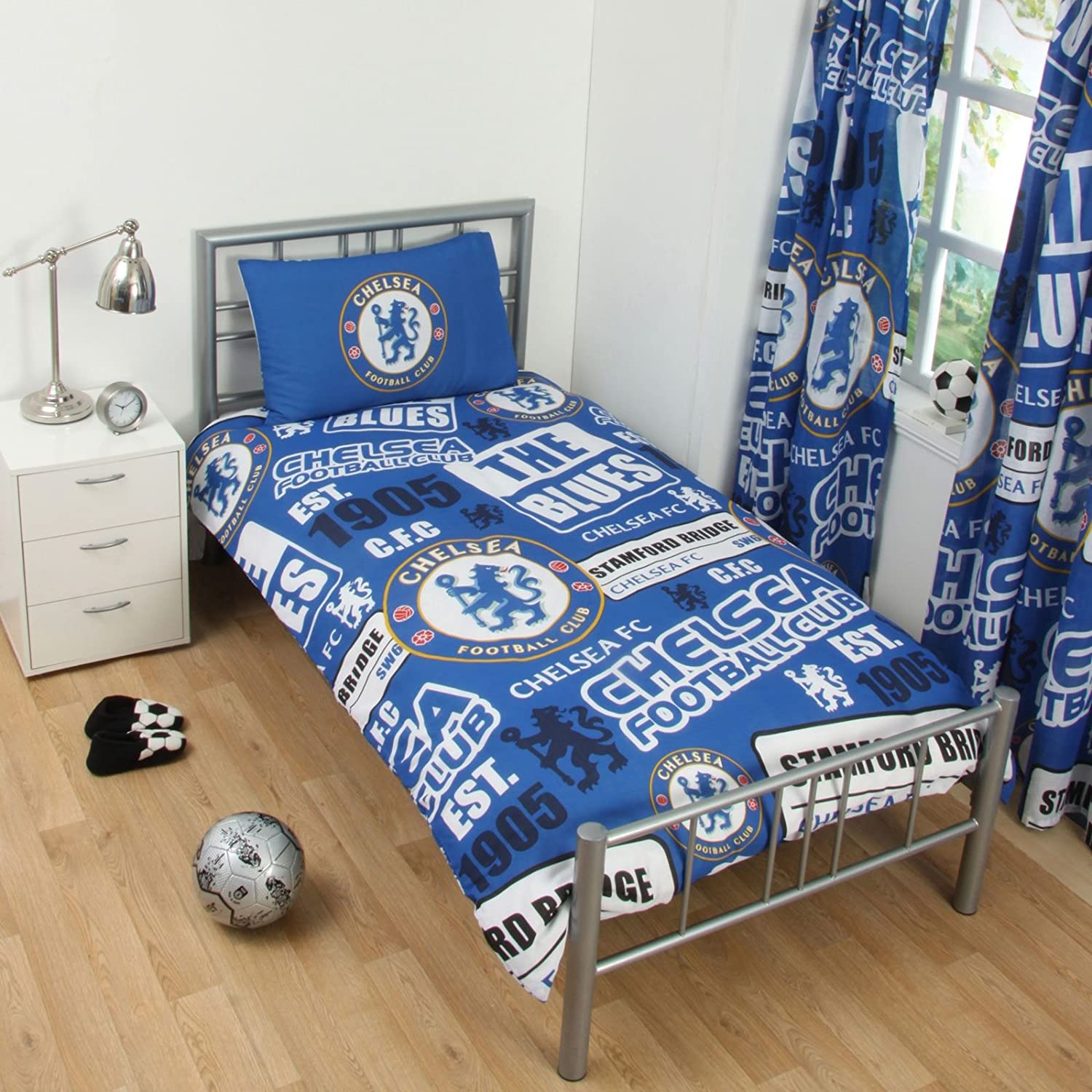 Price:$29.12 FC Patch UK Single/US Twin Duvet Cover and Pillowcase Set : Sports & Outdoors