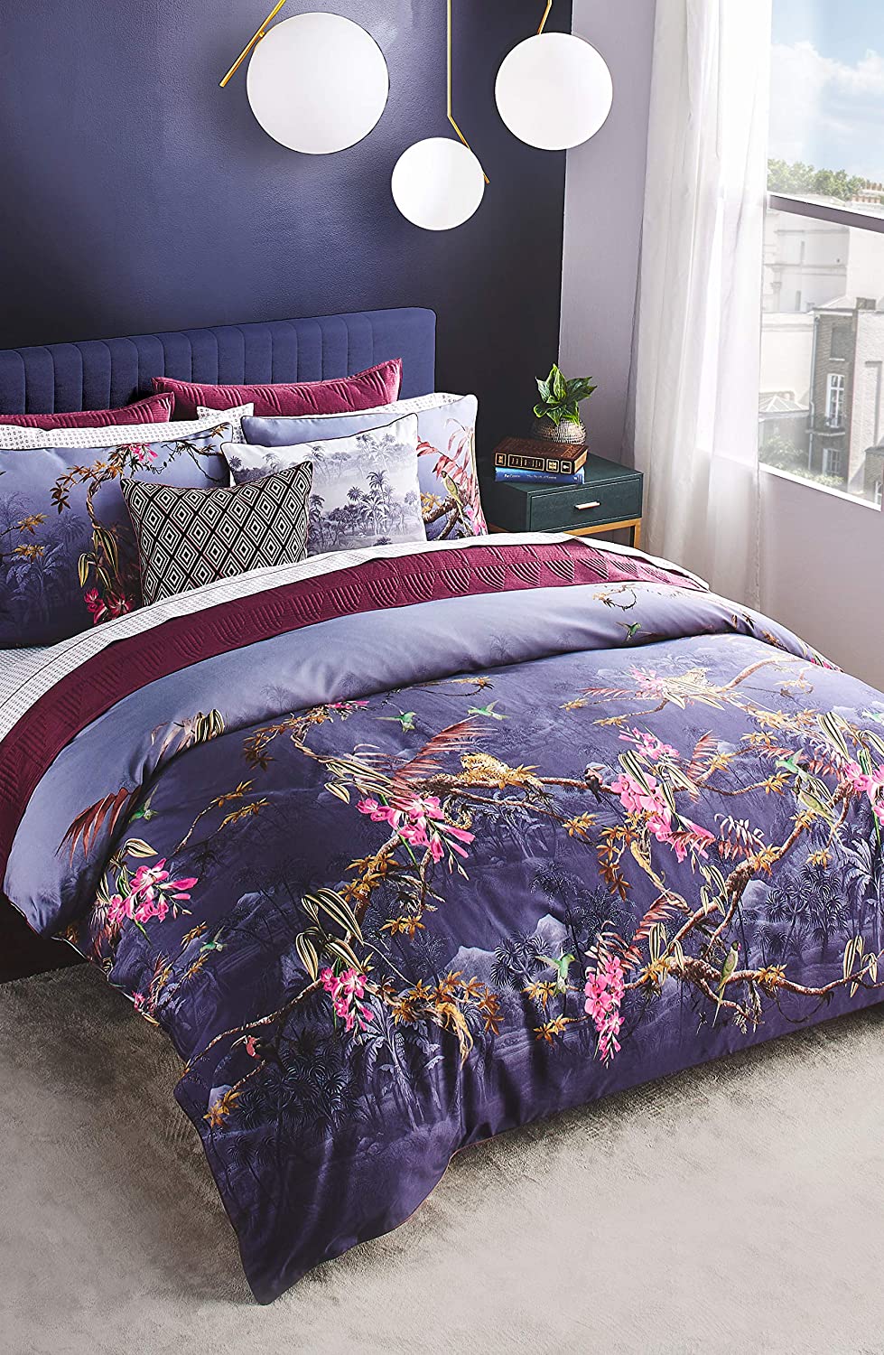 Price:$106.22 Baker Hibiscus Duvet Set, Twin, Dark Grey : Home & Kitchen
