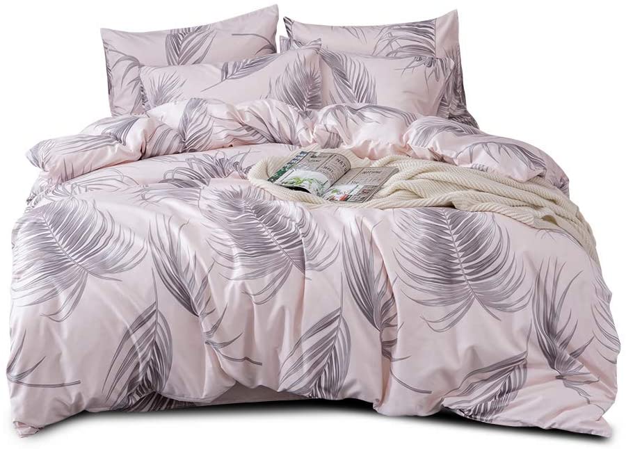 Price:$29.99 Home Textile Microfiber Cotton Printing Bedding Set Duvet Cover Quilt Cover Sheet Pillowcase Twin Queen King Size (Autumn Leaves, 3pcs Queen No Fitted Sheet) : Home & Kitchen