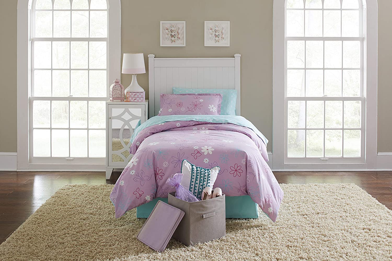 Price:$45.99 Bedding 200-FQBFLY Butterfly Garden Full/Queen Cotton Printed Duvet Set : Home & Kitchen