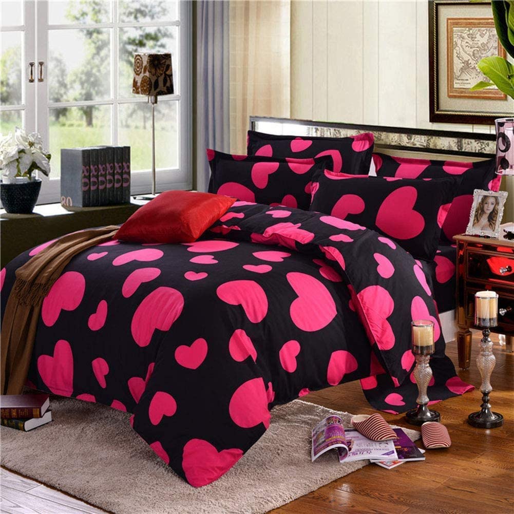 Price:$39.99 Valentines Bedding King Heart Duvet Cover Set King Rose Red Love Heart Pattern Bedding Sets Reversible,Soft Polyester Hearts Duvet Cover for Kid Girl Women Valentines - King Size : Home & Kitchen