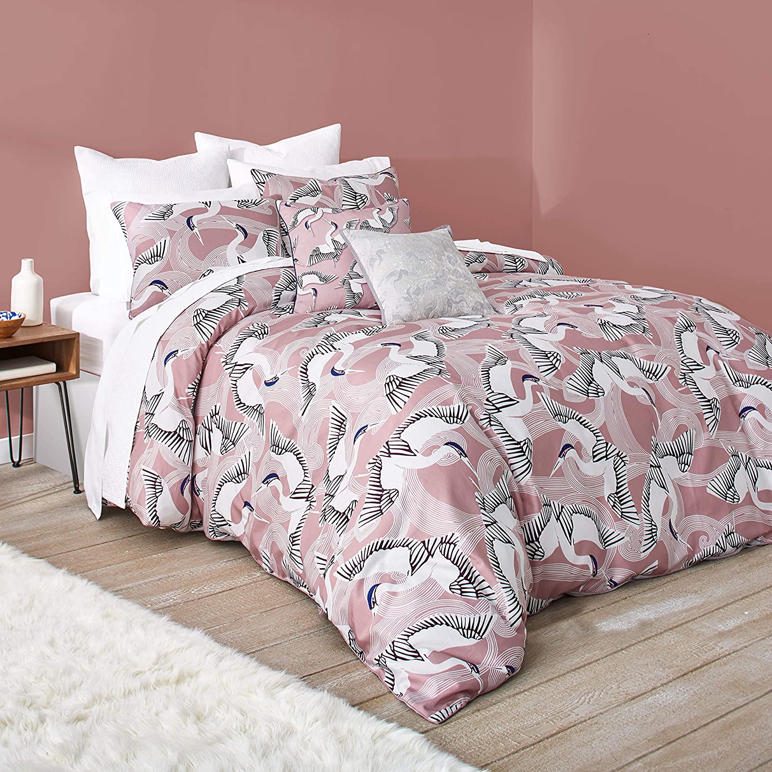 Price:$219.69 Baker Crane Cotton 3 Piece Duvet Set with Shams, King, Pink : Everything Else