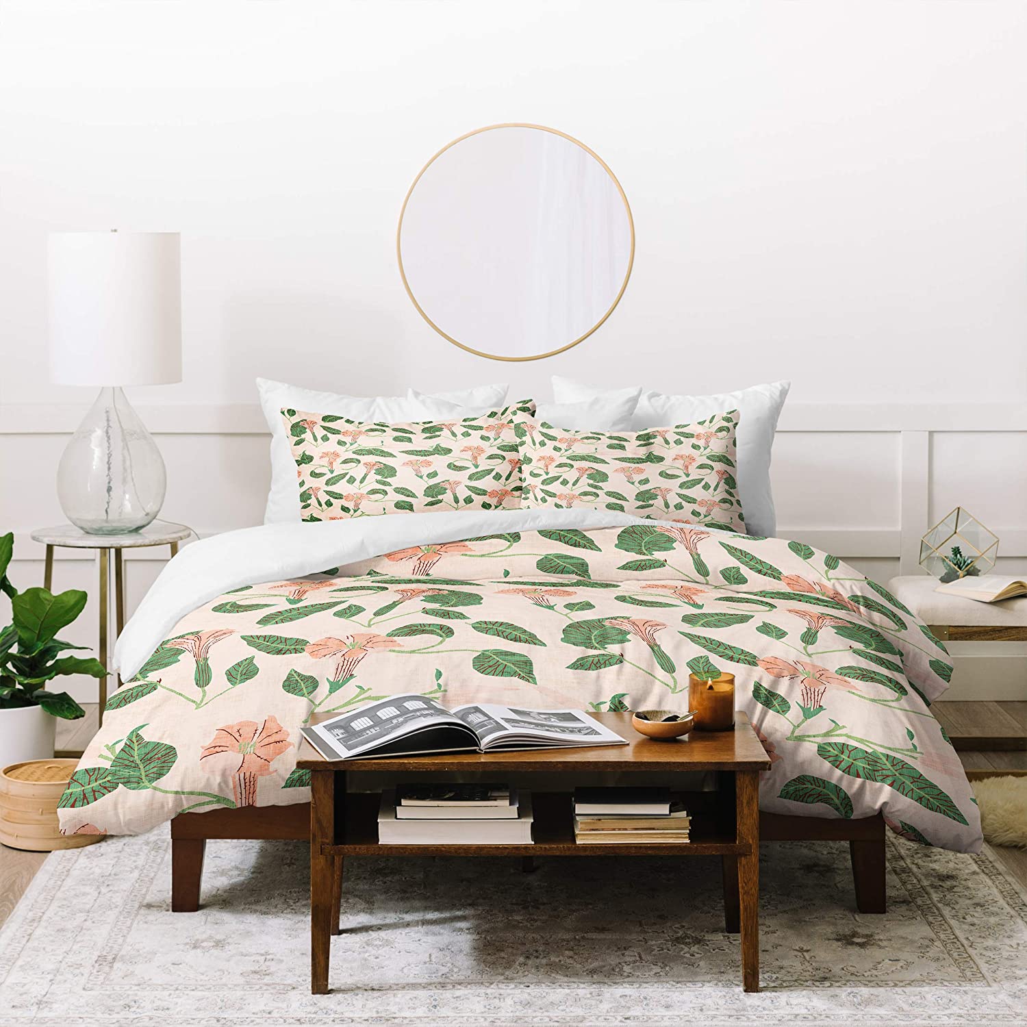 Price:$32.79 Designs Holli Zollinger Desert Moonflower Duvet Set with Two Pillow Shams, Queen/Full, Pink : Home & Kitchen