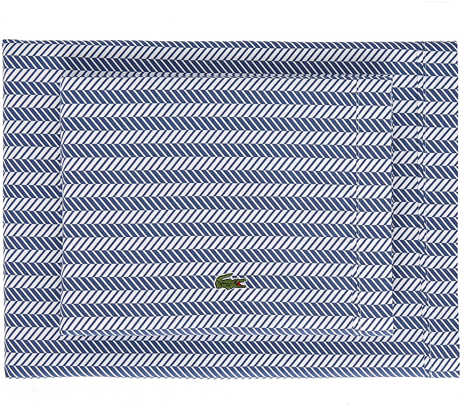 Price:$71.99 100% Cotton Percale Sheet Set, Herringbone Print, Vintage Indigo, Queen : Home & Kitchen
