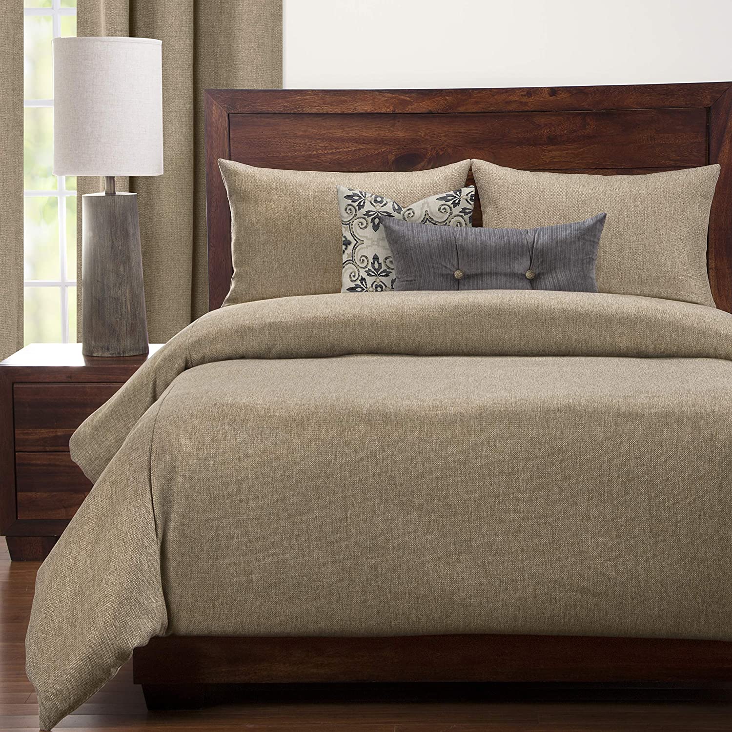Price:$410.00 HASA-XDUQN6 Harbour Duvet Set, Sand, Queen : Home & Kitchen