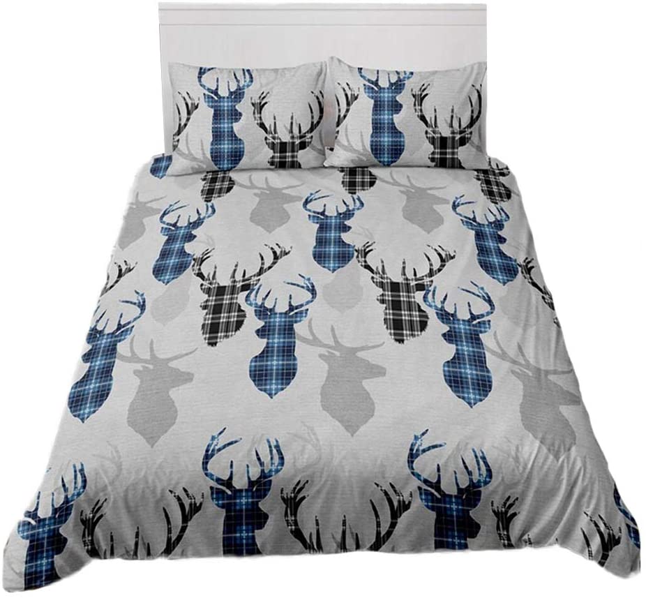 Price:$49.99 A & S Christmas Deer Bedding Set Soft Microfiber Animal Duvet Cover for Kids with Zipper Closure Comforter Cover King Size(No Comforter)(1 Duvet Cover and 2 Pillowcases) : Home & Kitchen