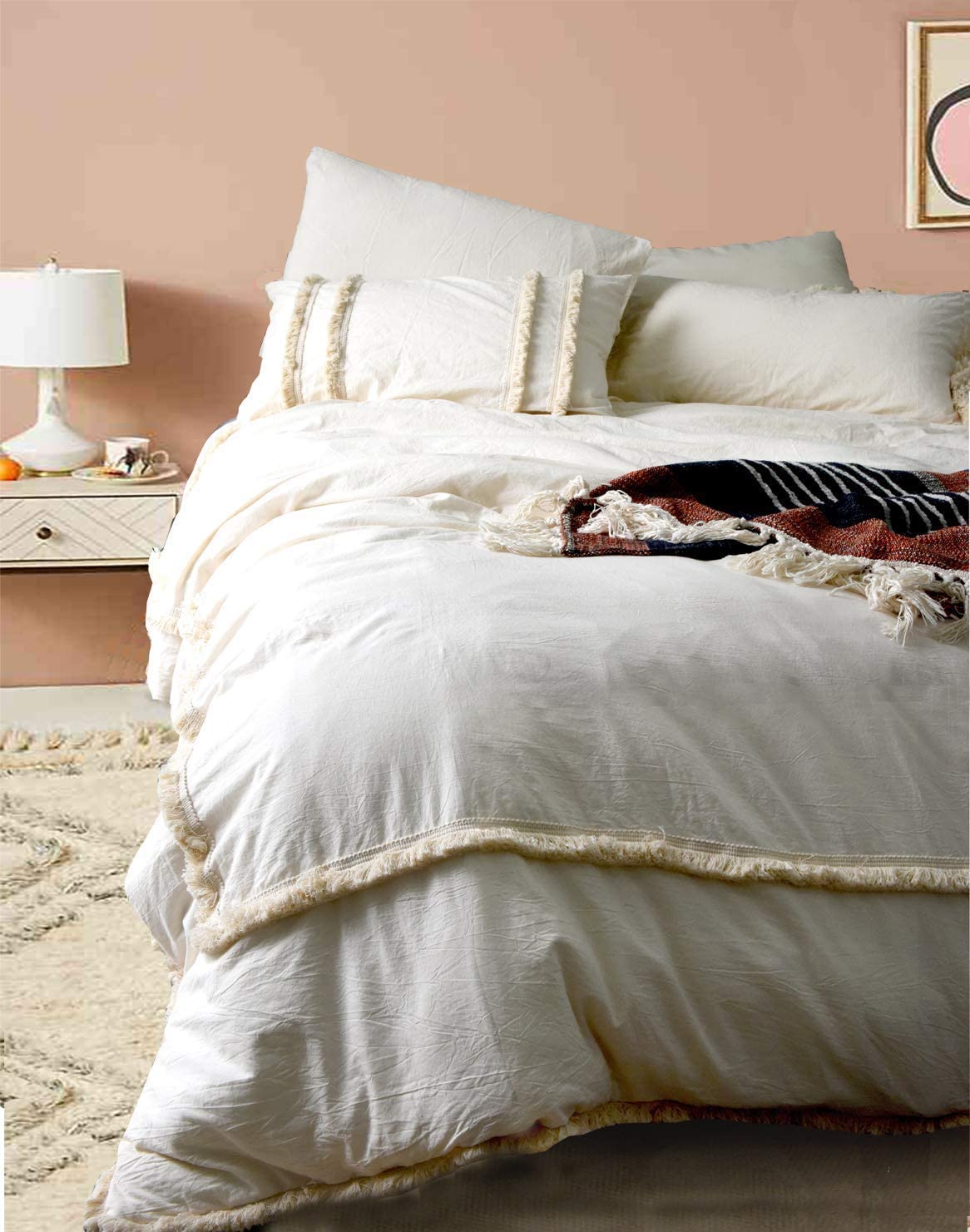 Price:$72.00 Duvet Cover Set Queen Boho Bedding Set : Home & Kitchen