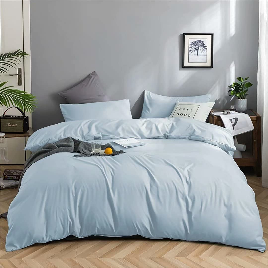 Price:$23.25 Duvet Cover Set Twin Size, 2 Piece Comforter Cover, Solid Color Ultra Soft and Breathable Bedding Sets with YKK's Zipper Closure for All Seasons : Home & Kitchen