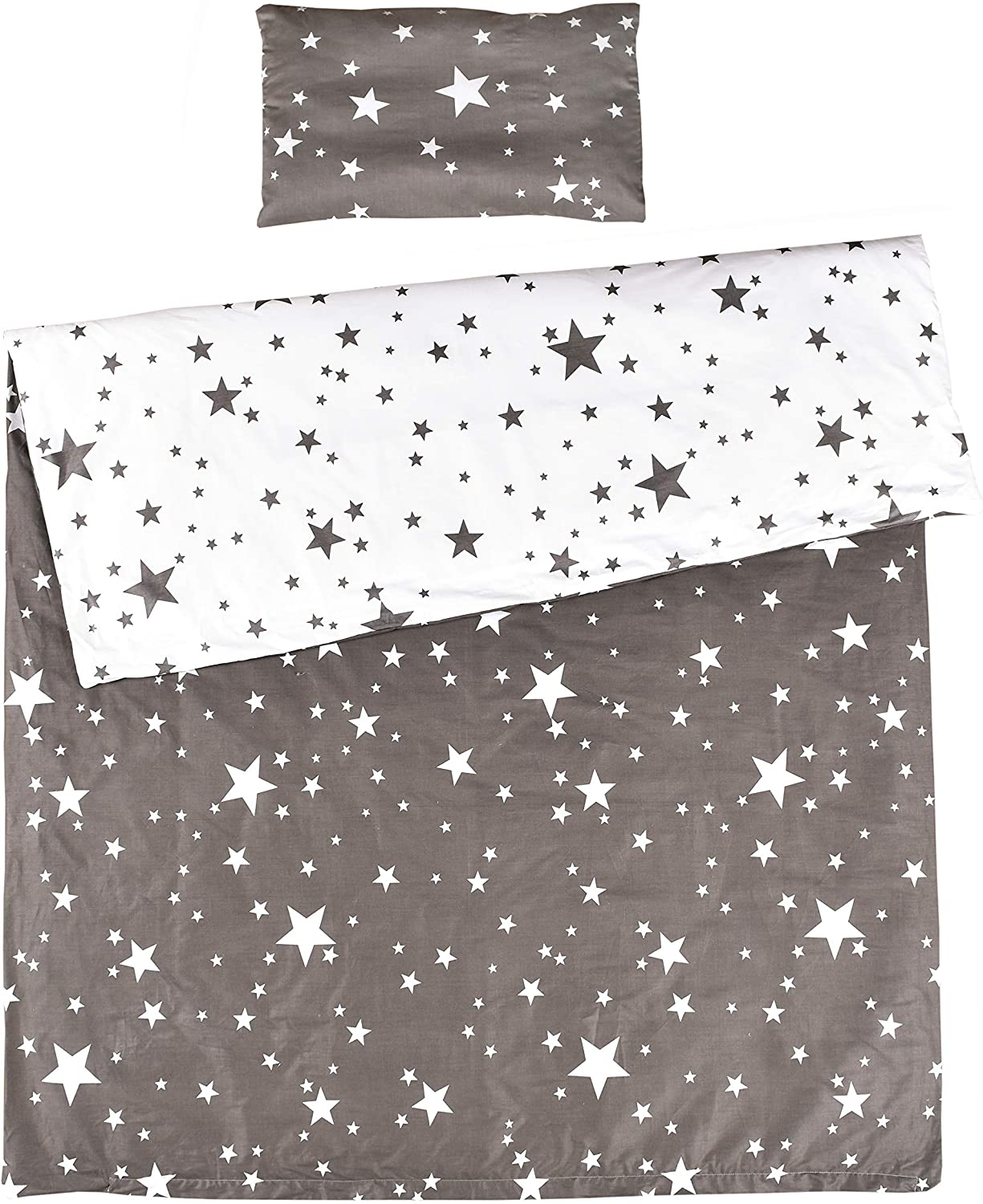 Price:$24.99 Star Twinkle 100% Cotton Duvet Cover + Pillowcase Bedding Set with Zipper Closure for Baby Toddler Boys Girls Crib Bed Decoration Gift (11) : Baby