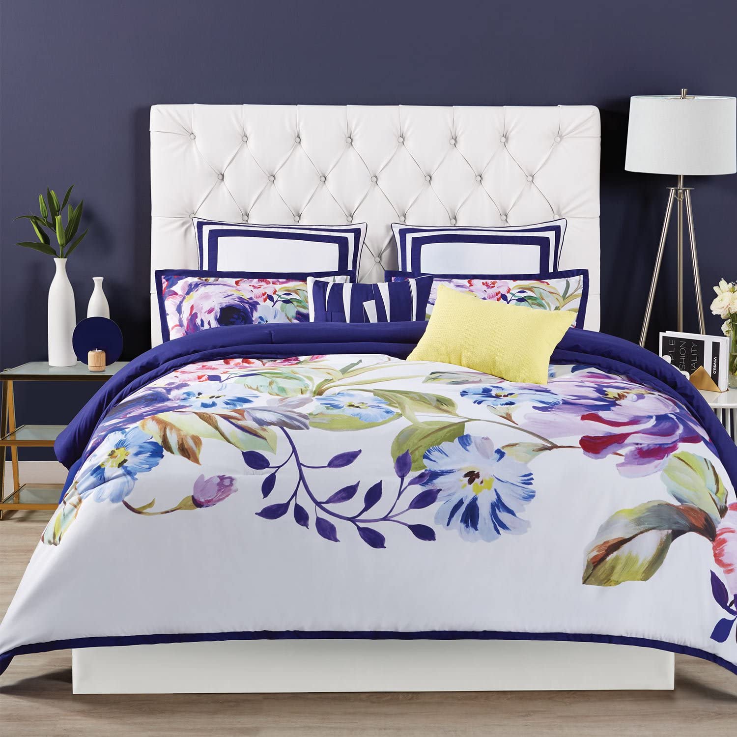 Price:$107.99 Siriano Cover and Shams Duvet Set, King, Garden Bloom : Home & Kitchen