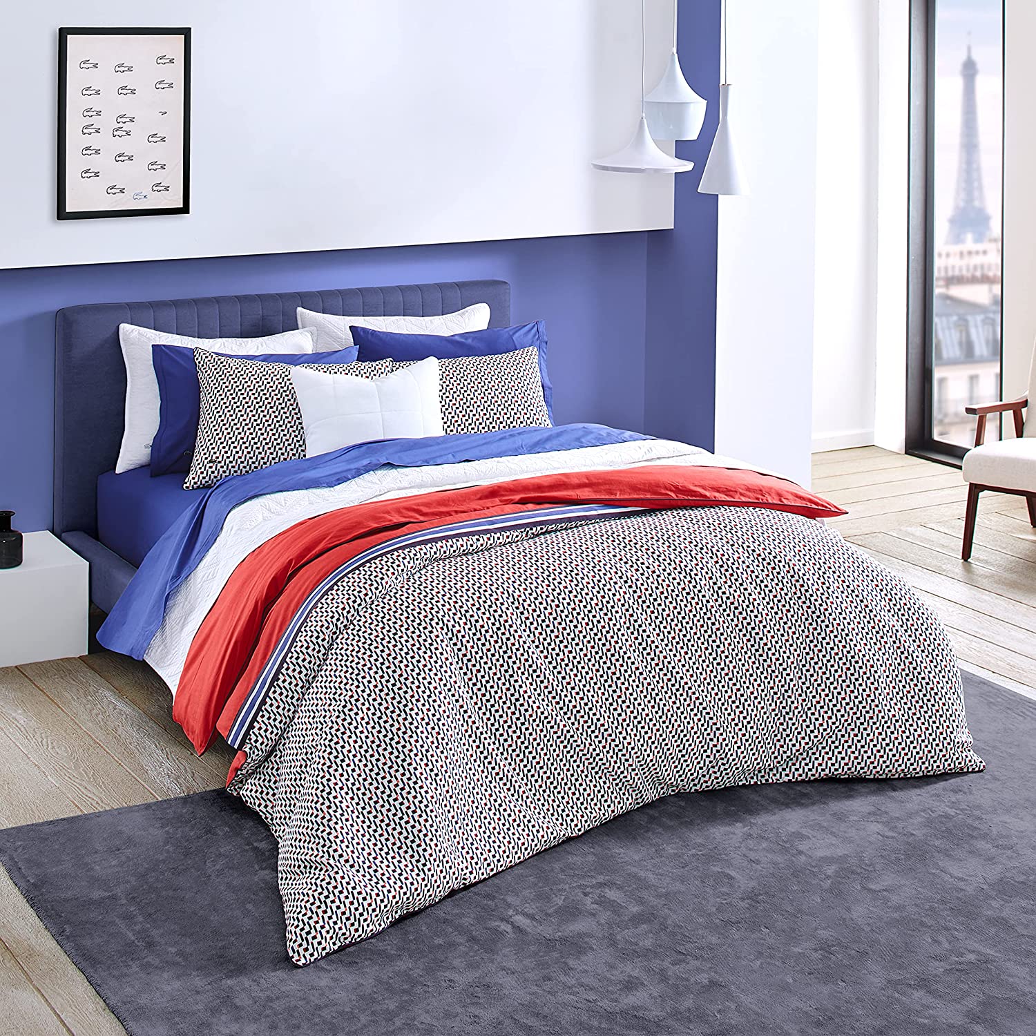 Price:$149.99 Grove Duvet Set, King, Red : Home & Kitchen