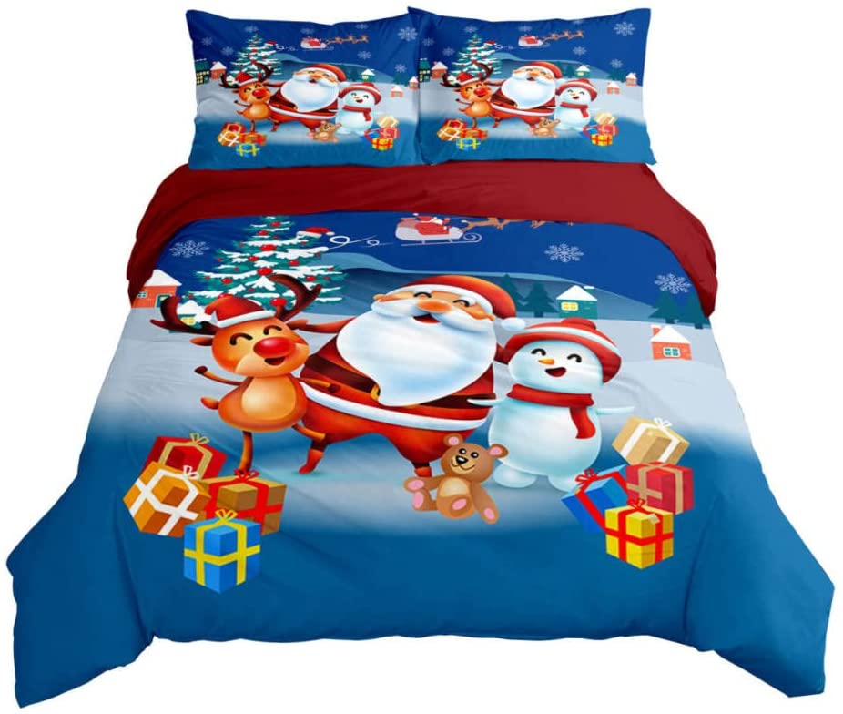 Price:$19.99 Santa Claus Deer Printed Duvet Cover,Christmas Duvet Cover,Merry Christmas 3 Pieces Duvet Covers Set,Christmas Comforter Set,Santa Claus Bedclothes (Twin,Santa Claus 3) : Home & Kitchen