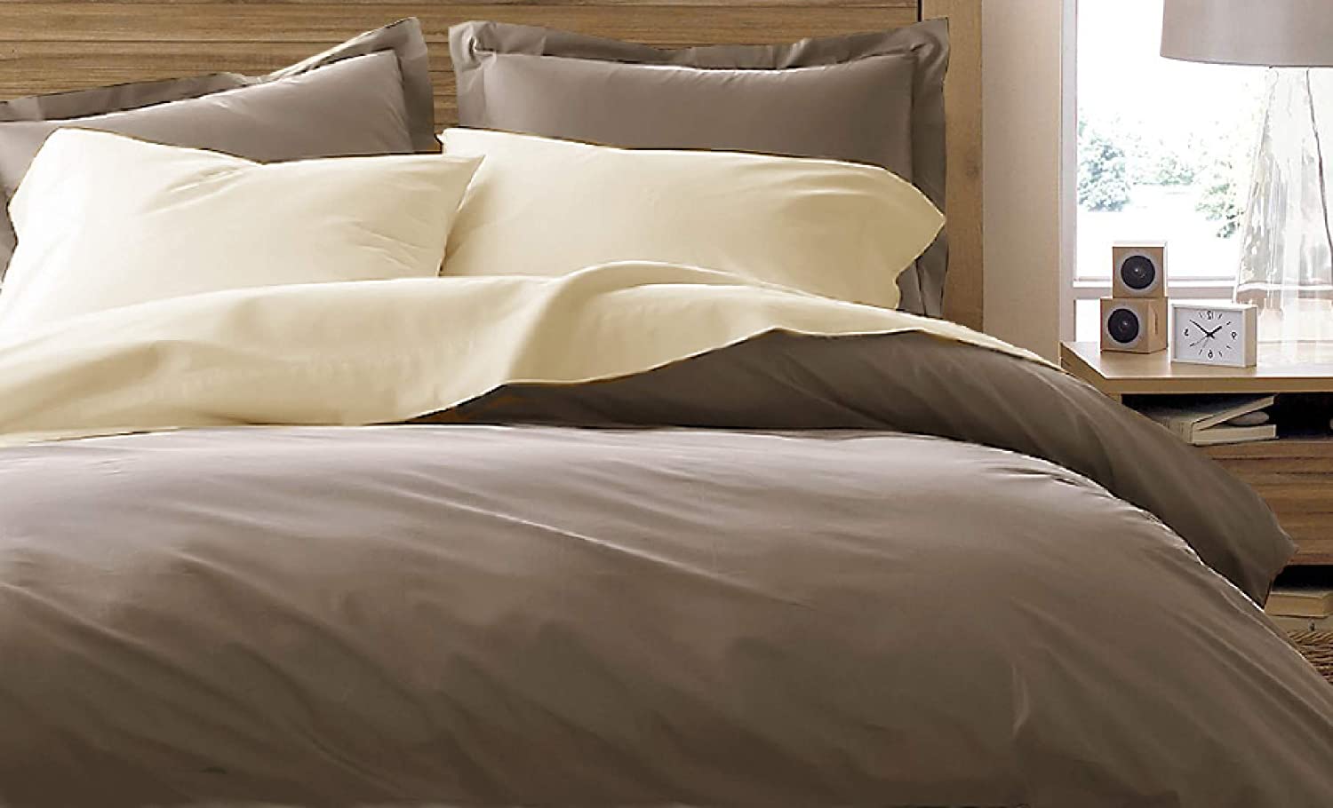 Price:$23.28 Ridge Home Fashions Cotton 3 Piece Button Closure-Hypoallergenic-Machine Washable Duvet Cover Set, Twin(64"x88"), Hazelnut : Home & Kitchen