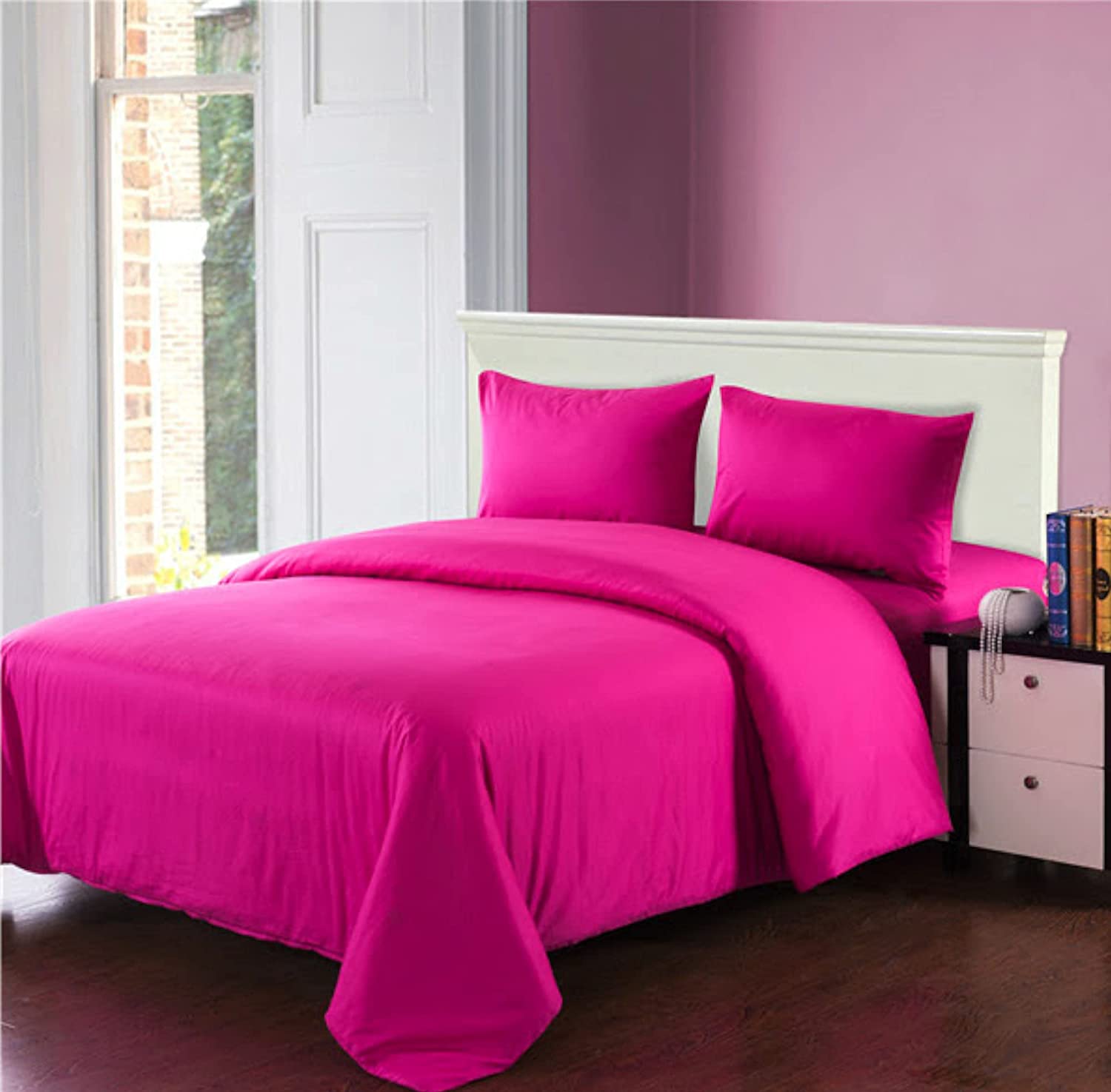 Price:$73.90 Home Fashion 2-3PDUV-Pink-Q Duvet Cover Set, Queen, Pink : Home & Kitchen