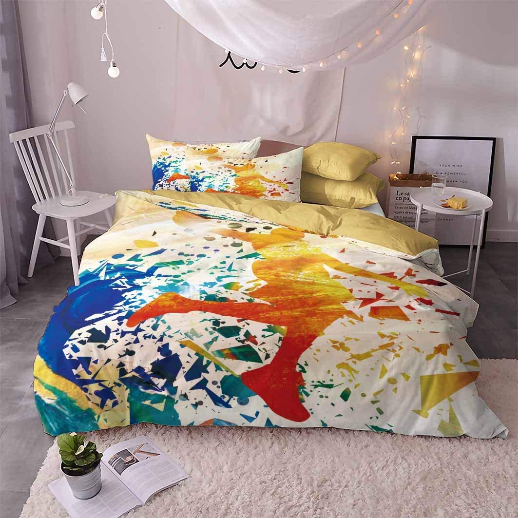 Price:$19.90 Basketball 3D Bedding Set (Duvet Cover Set+ 2 Pillowcases)Print Colorful Basketball Duvet Cover Set Without Any Filling(18, Twin) : Home & Kitchen