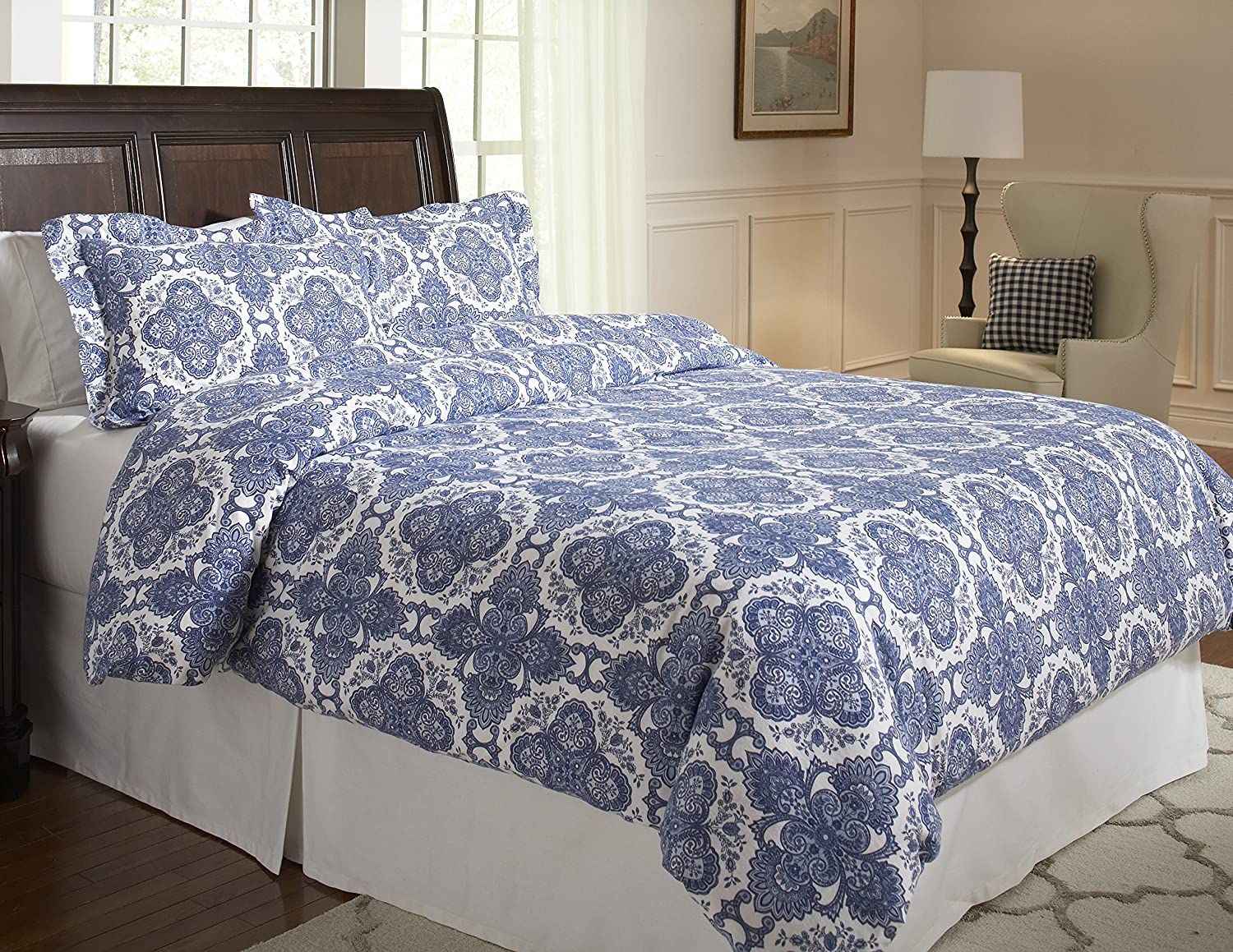 Price:$77.99 200 GSM Flannel Duvet Cover Set, Twin/Twin X-Large, Alpine : Home & Kitchen