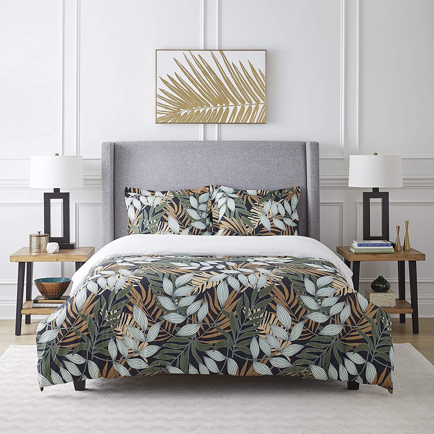 Price:$28.60 Nights Combed Cotton Printed Duvet Set : Home & Kitchen