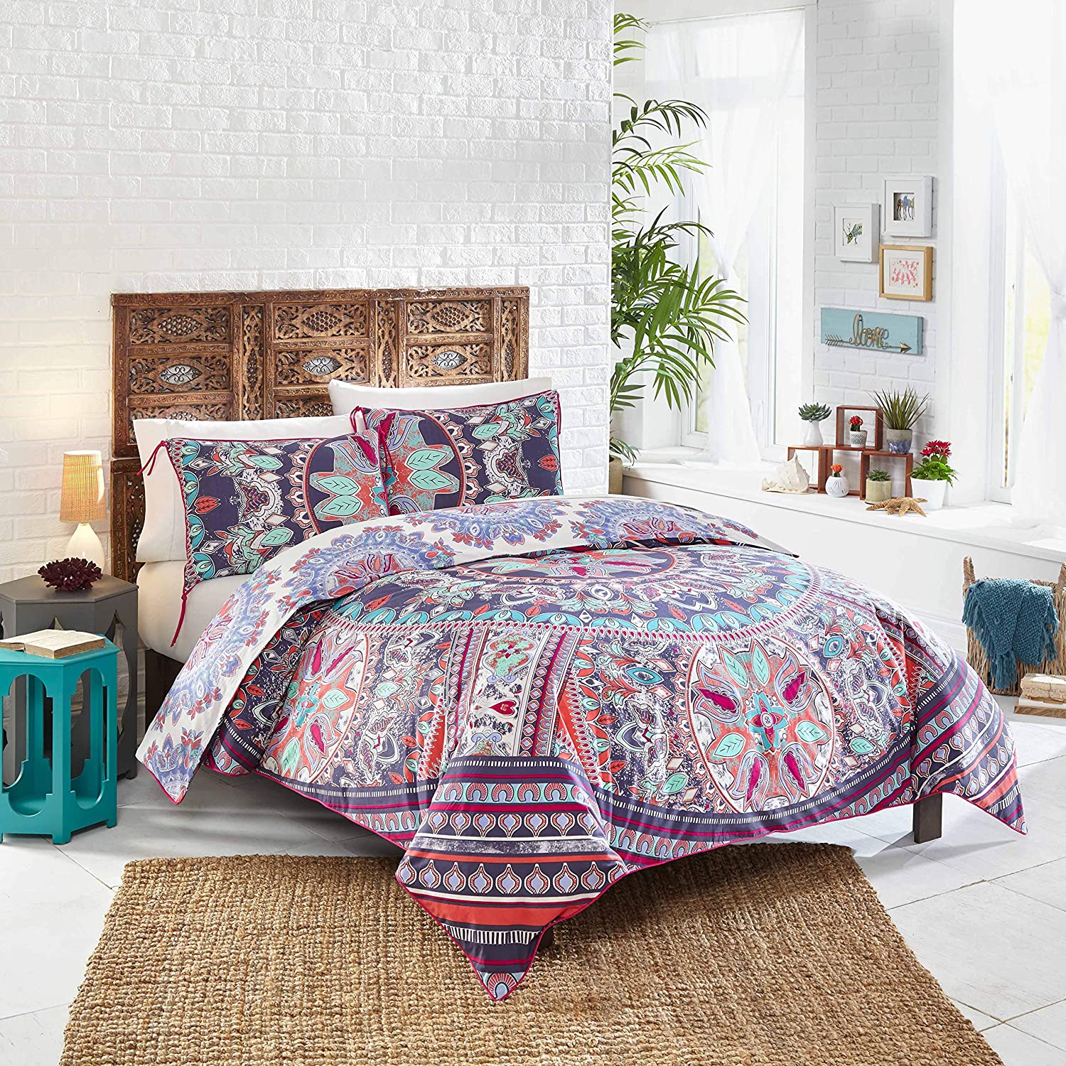 Price:$69.99 Boutique Beach Babe 2-Piece Duvet Set, Twin Extra Long, Rosewater : Home & Kitchen